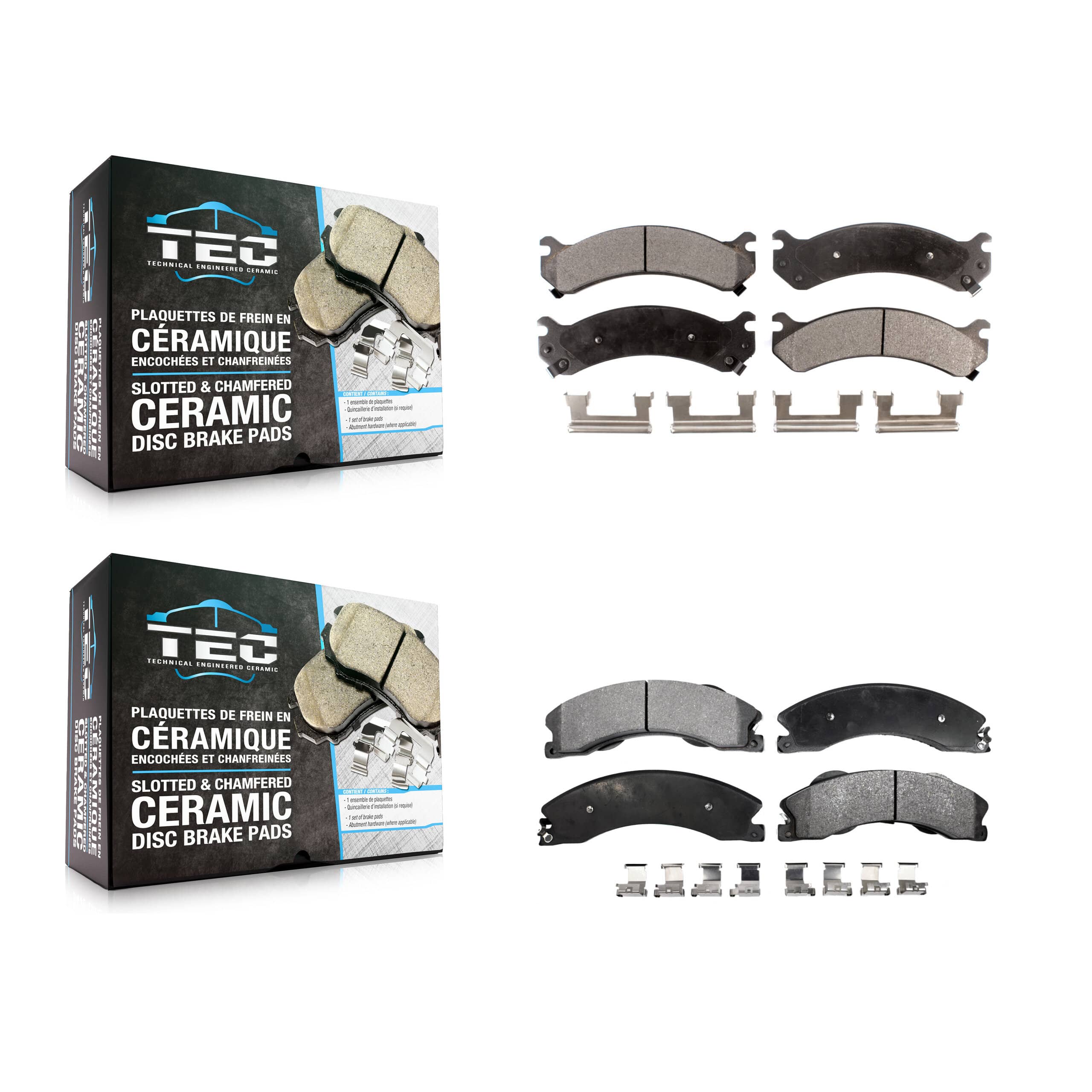 TEC - KTC-100387 - Front and Rear Disc Brake Pad Kits