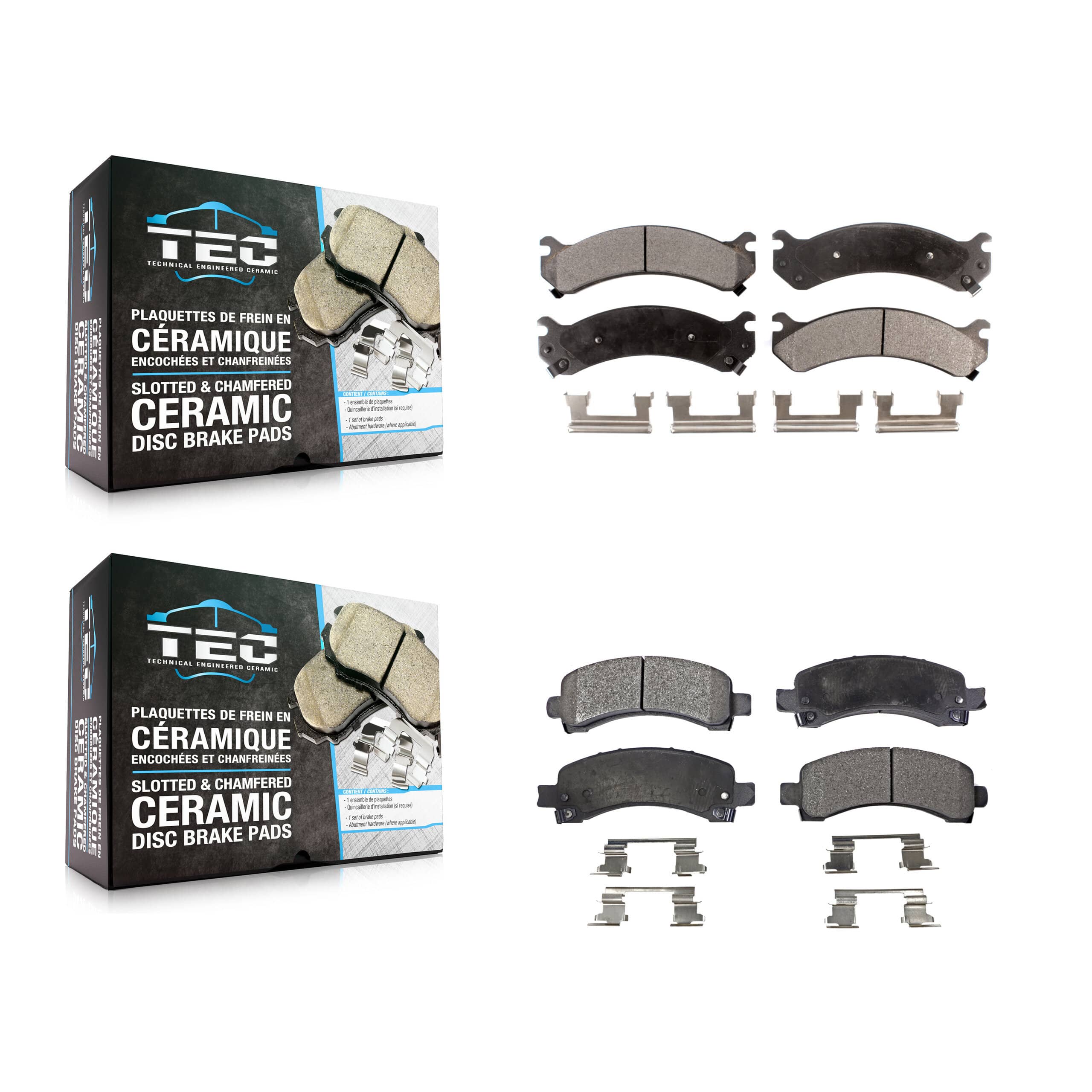 TEC - KTC-100390 - Front and Rear Disc Brake Pad Kits