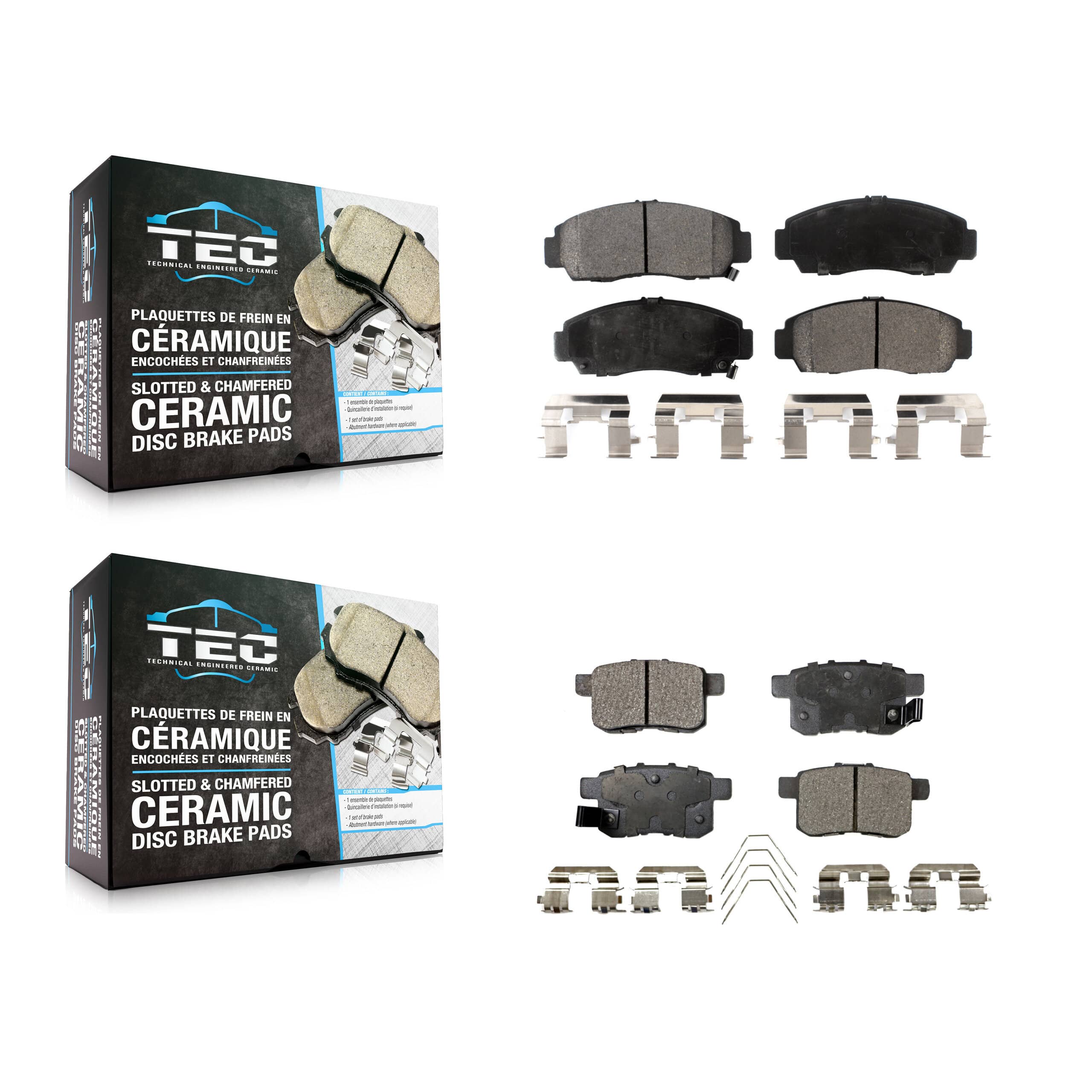 TEC - KTC-100396 - Front and Rear Disc Brake Pad Kits