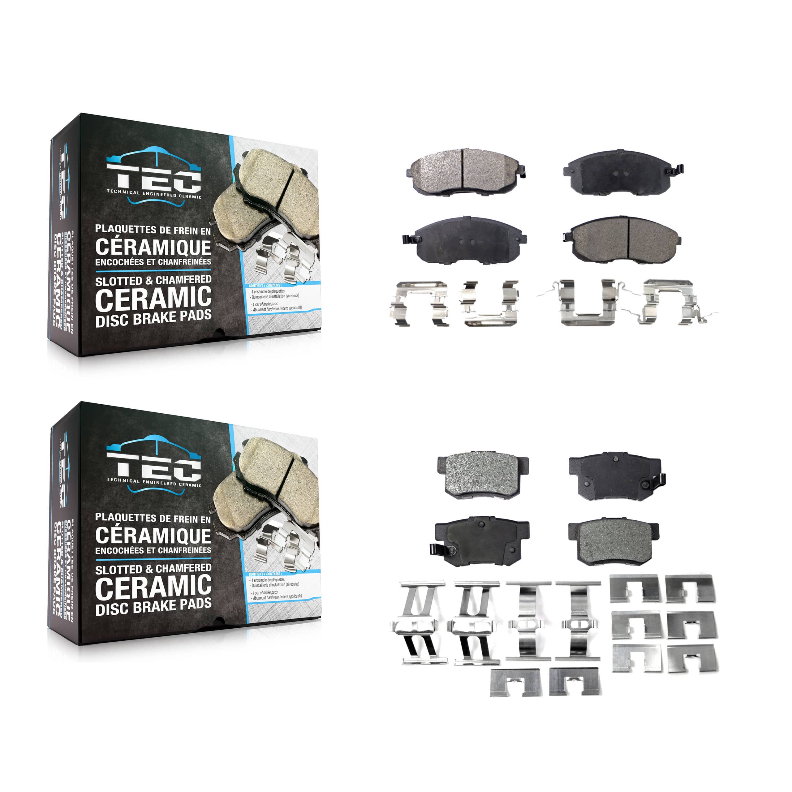 TEC - KTC-100403 - Front and Rear Disc Brake Pad Kits