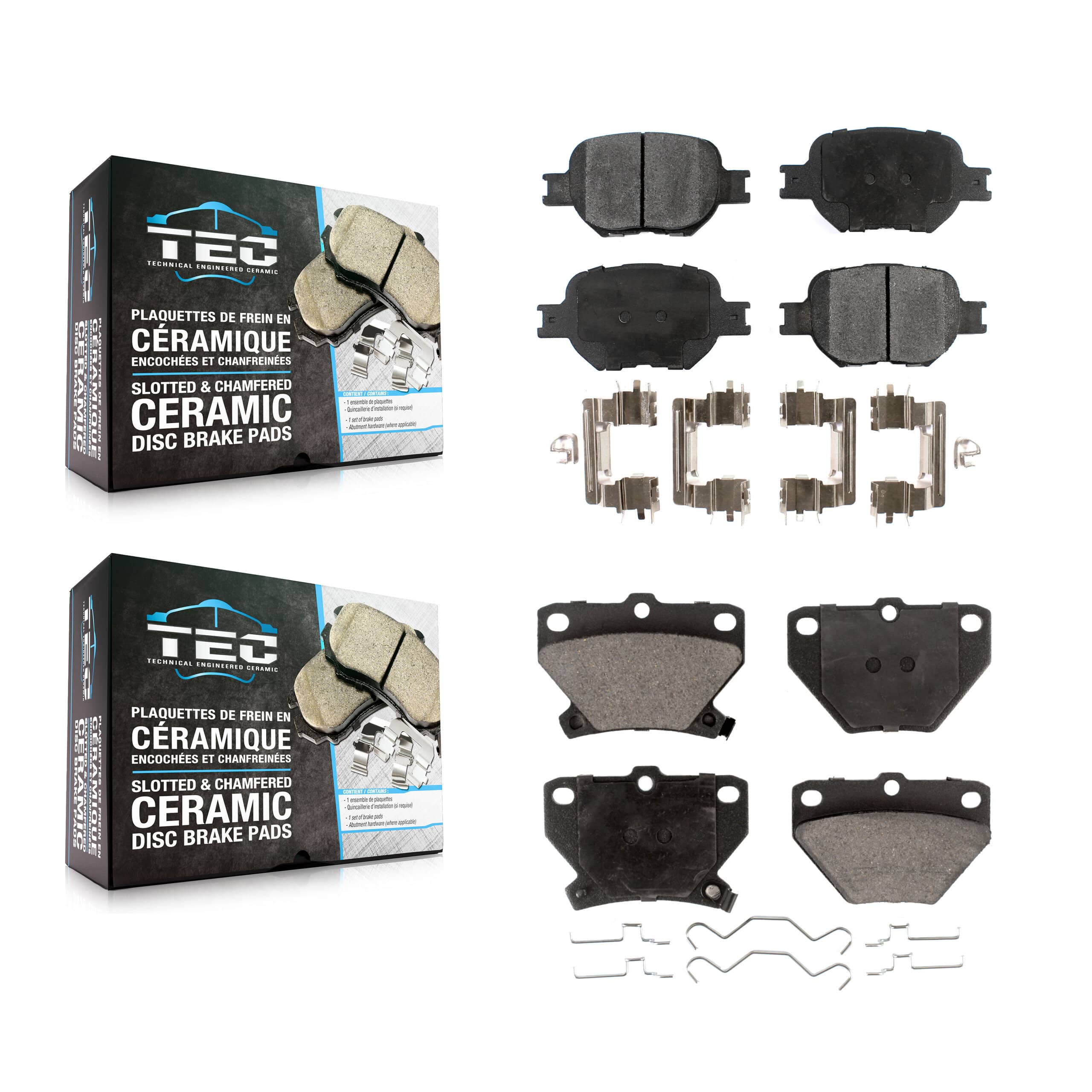 TEC - KTC-100408 - Front and Rear Disc Brake Pad Kits