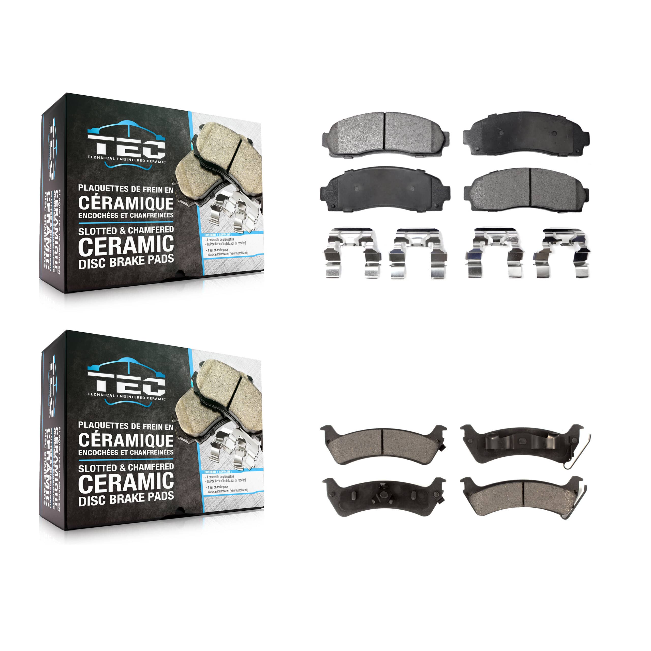 TEC - KTC-100414 - Front and Rear Disc Brake Pad Kits