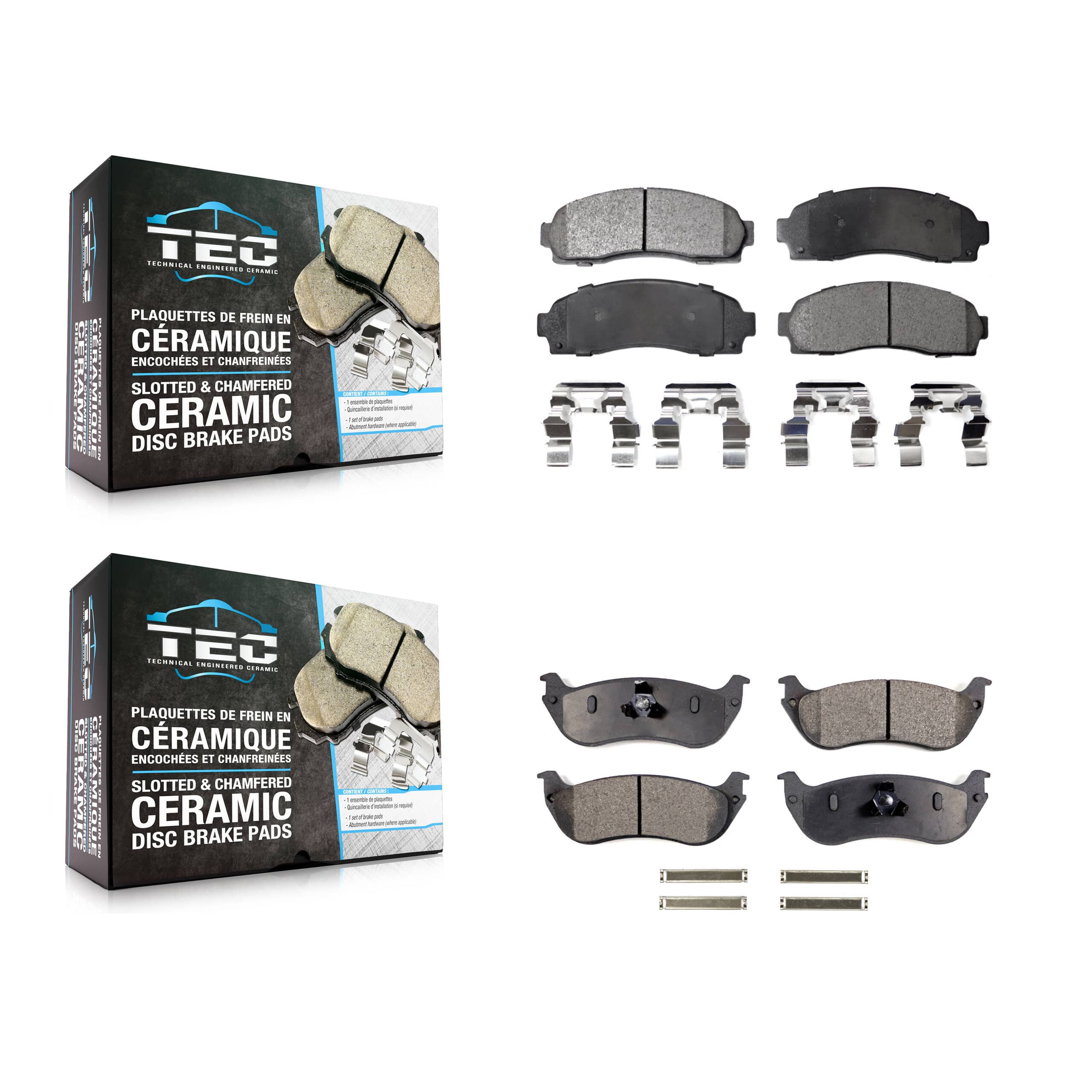 TEC - KTC-100416 - Front and Rear Disc Brake Pad Kits