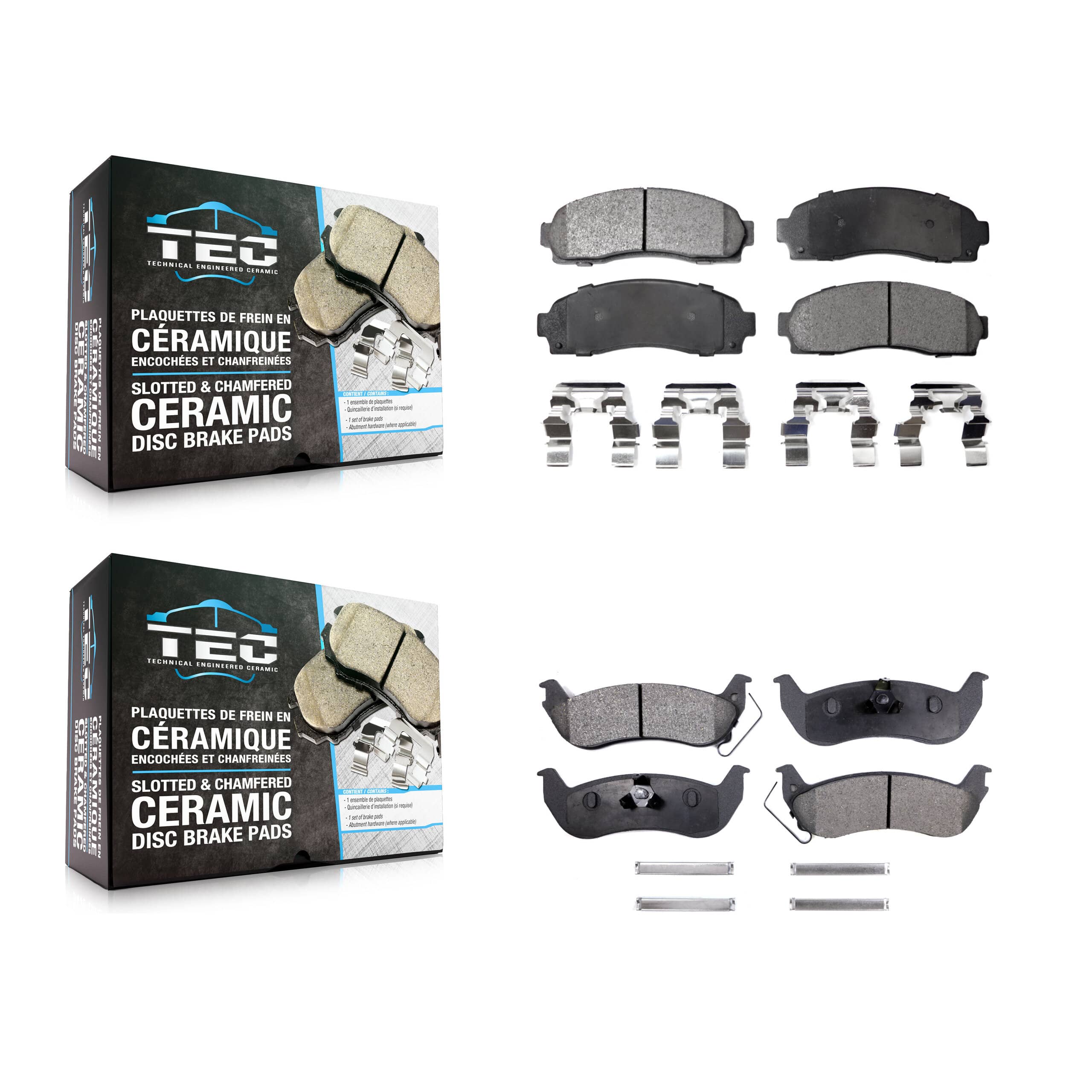 TEC - KTC-100417 - Front and Rear Disc Brake Pad Kits