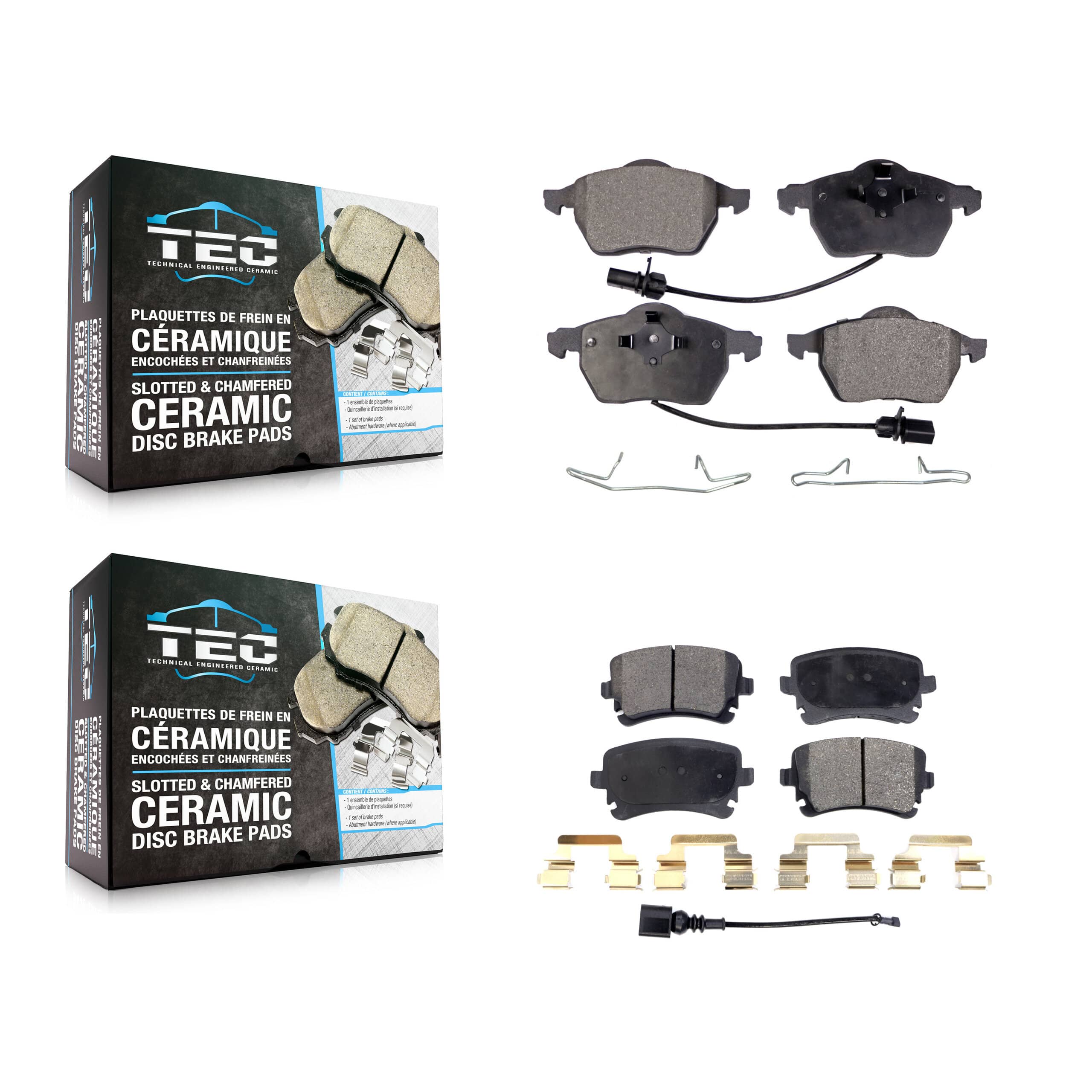TEC - KTC-100422 - Front and Rear Disc Brake Pad Kits