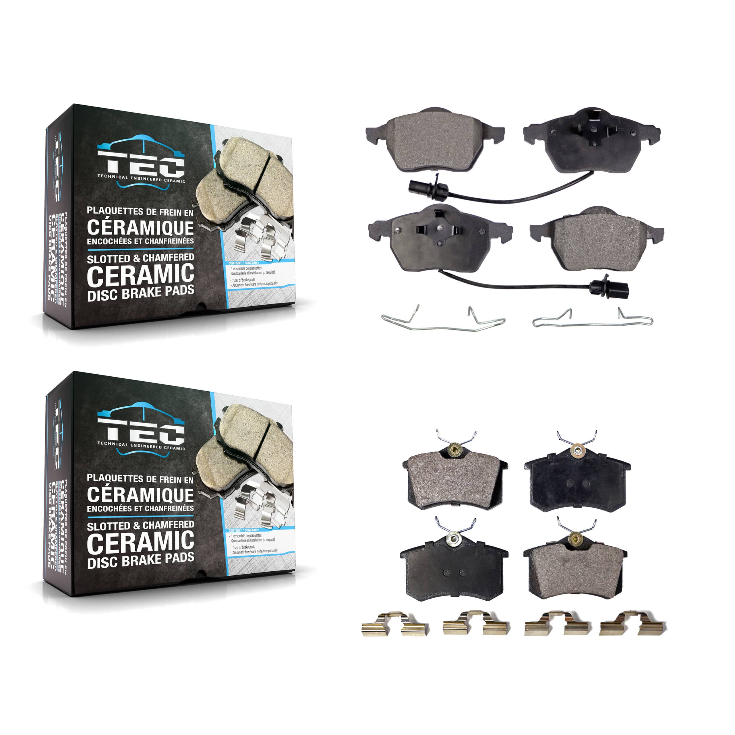 TEC - KTC-100425 - Front and Rear Disc Brake Pad Kits