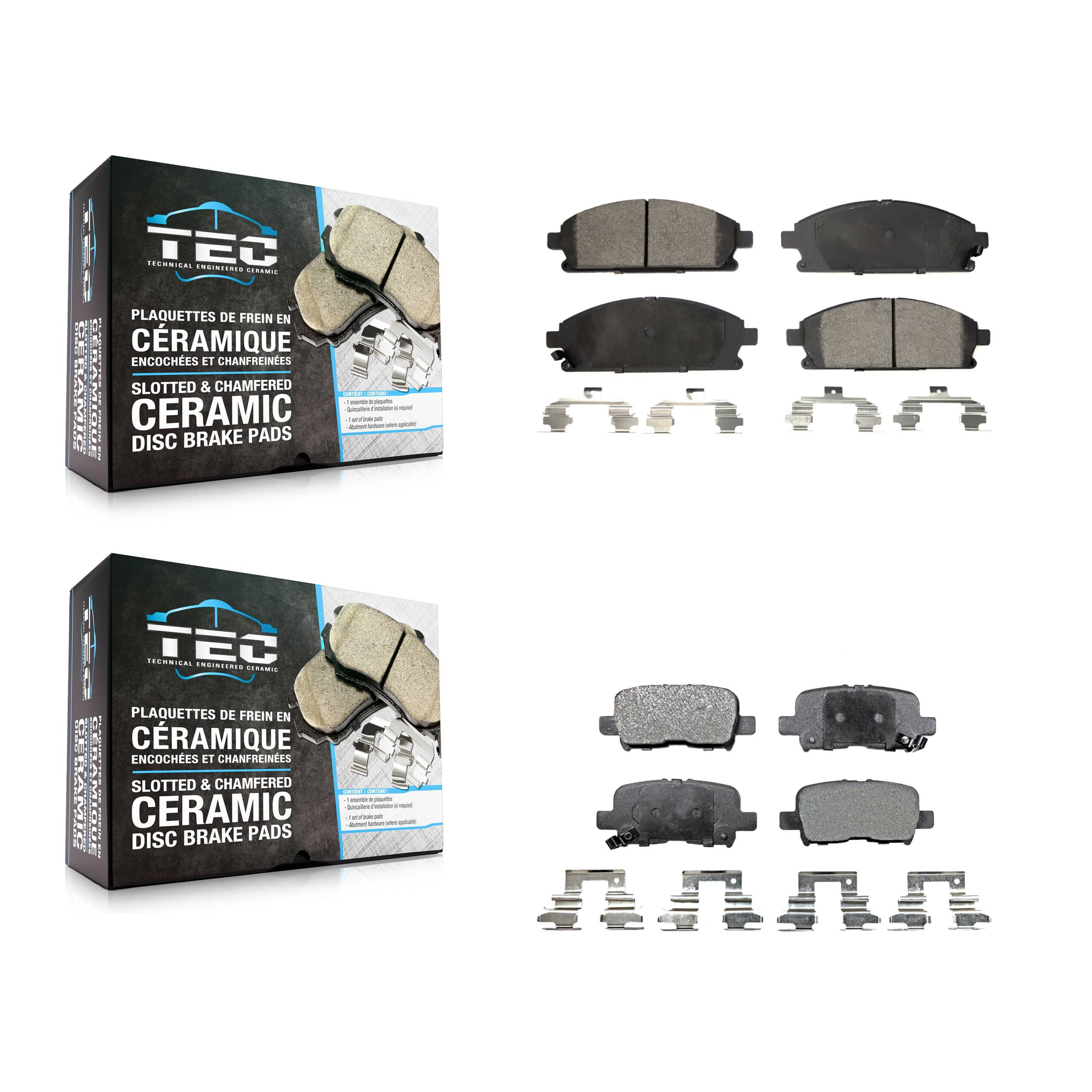 TEC - KTC-100434 - Front and Rear Disc Brake Pad Kits