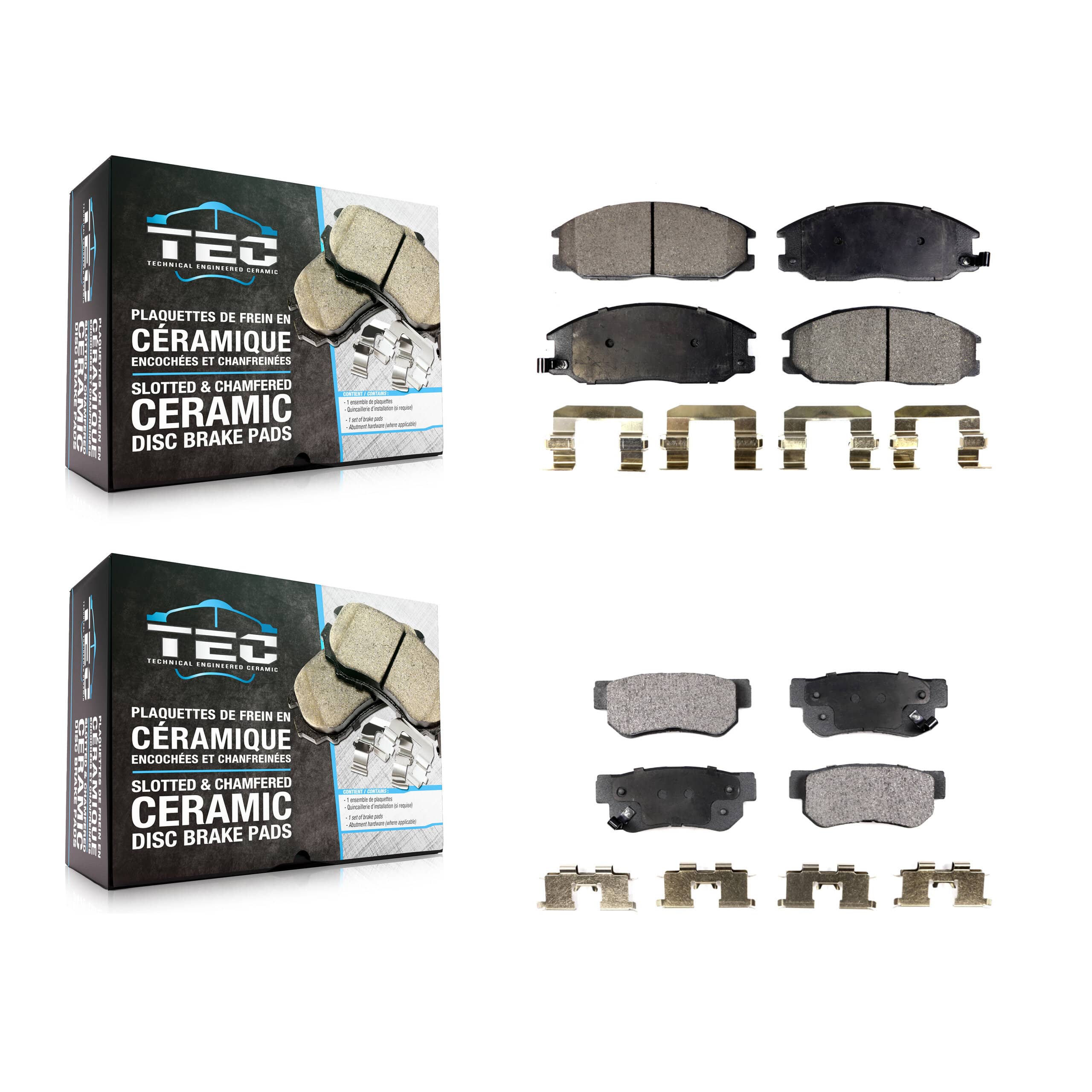 TEC - KTC-100439 - Front and Rear Disc Brake Pad Kits