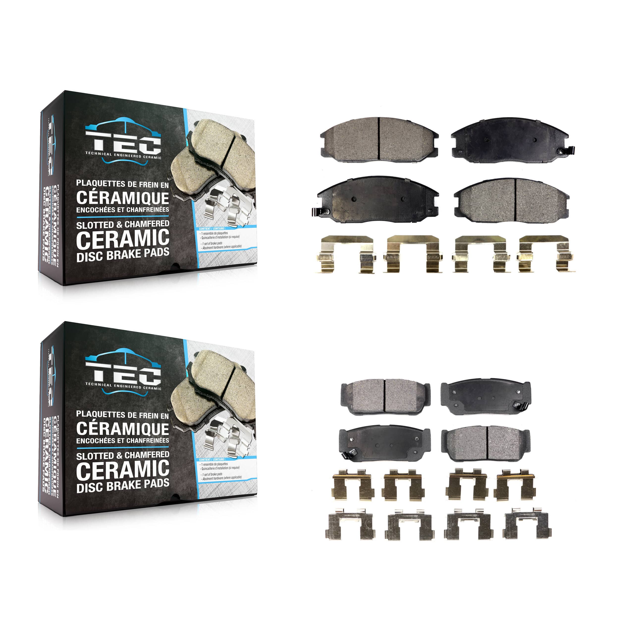 TEC - KTC-100440 - Front and Rear Disc Brake Pad Kits