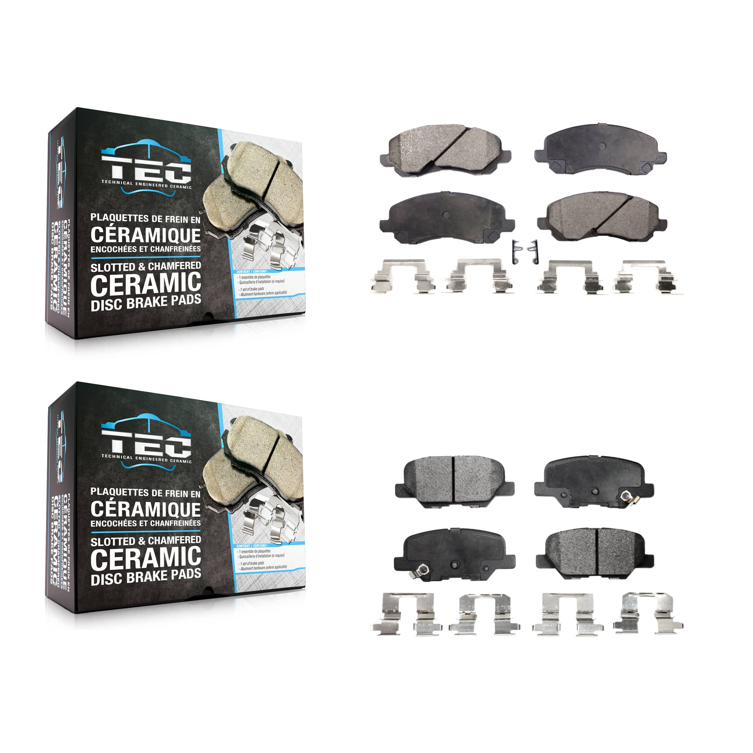 TEC - KTC-100442 - Front and Rear Disc Brake Pad Kits