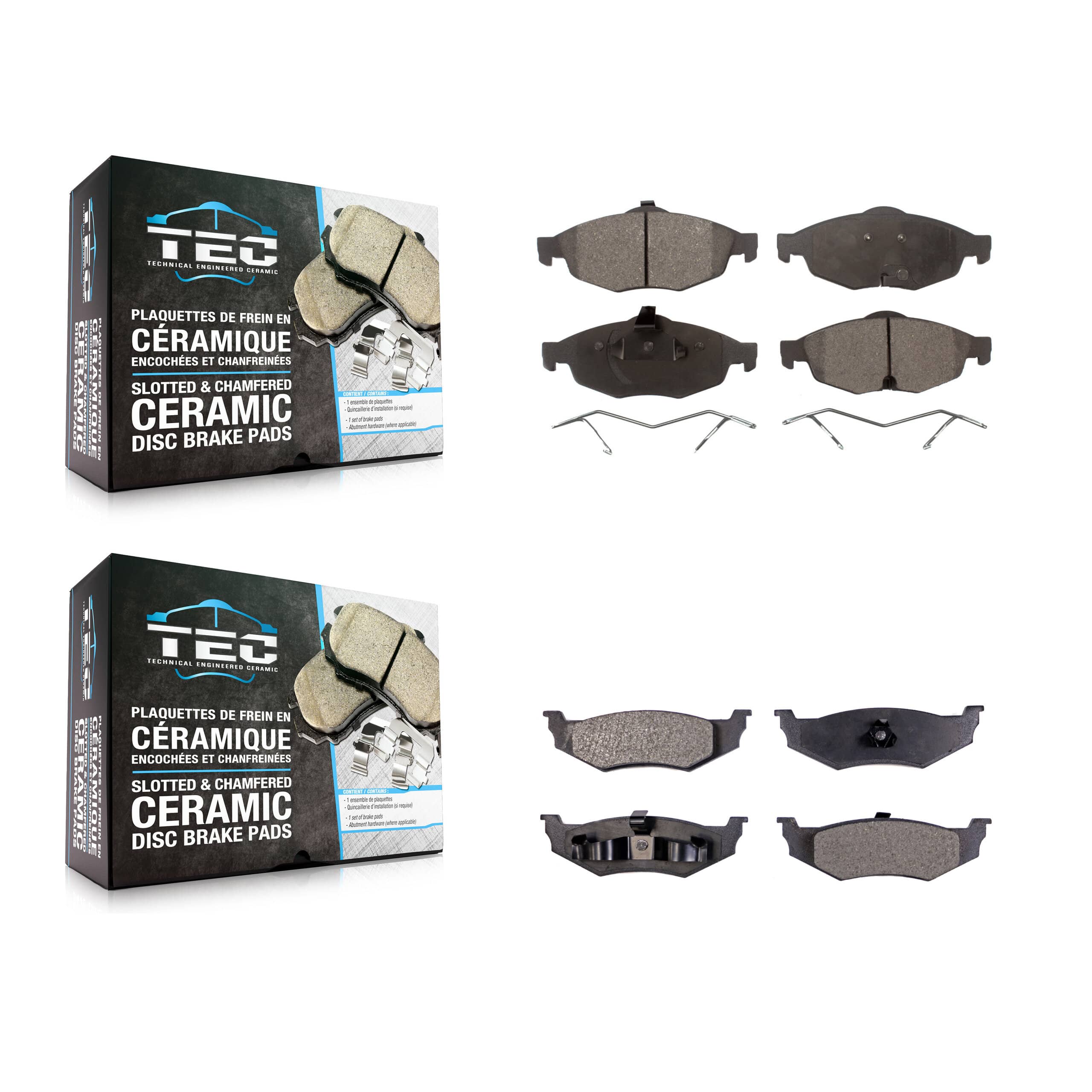 TEC - KTC-100446 - Front and Rear Disc Brake Pad Kits