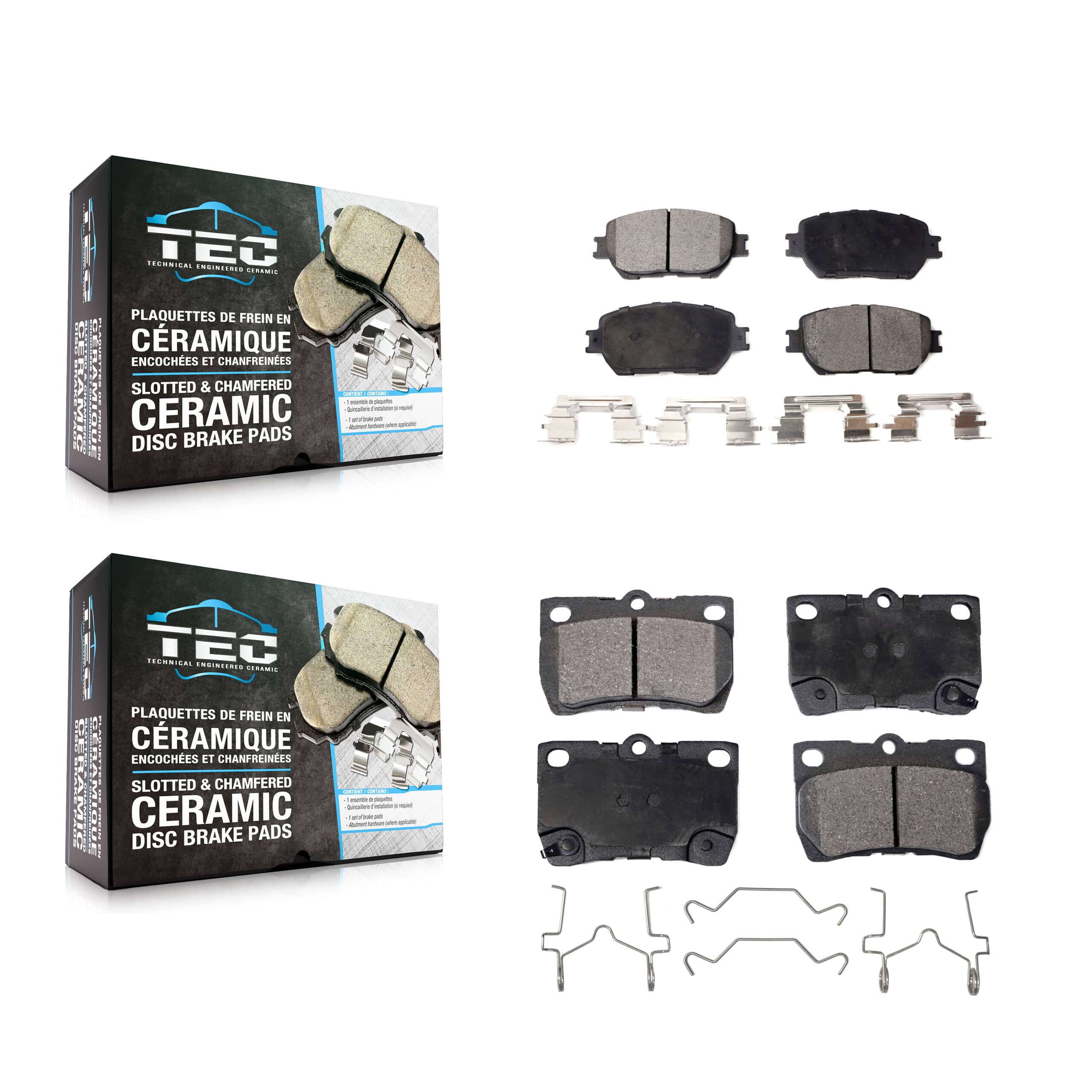 TEC - KTC-100460 - Front and Rear Disc Brake Pad Kits