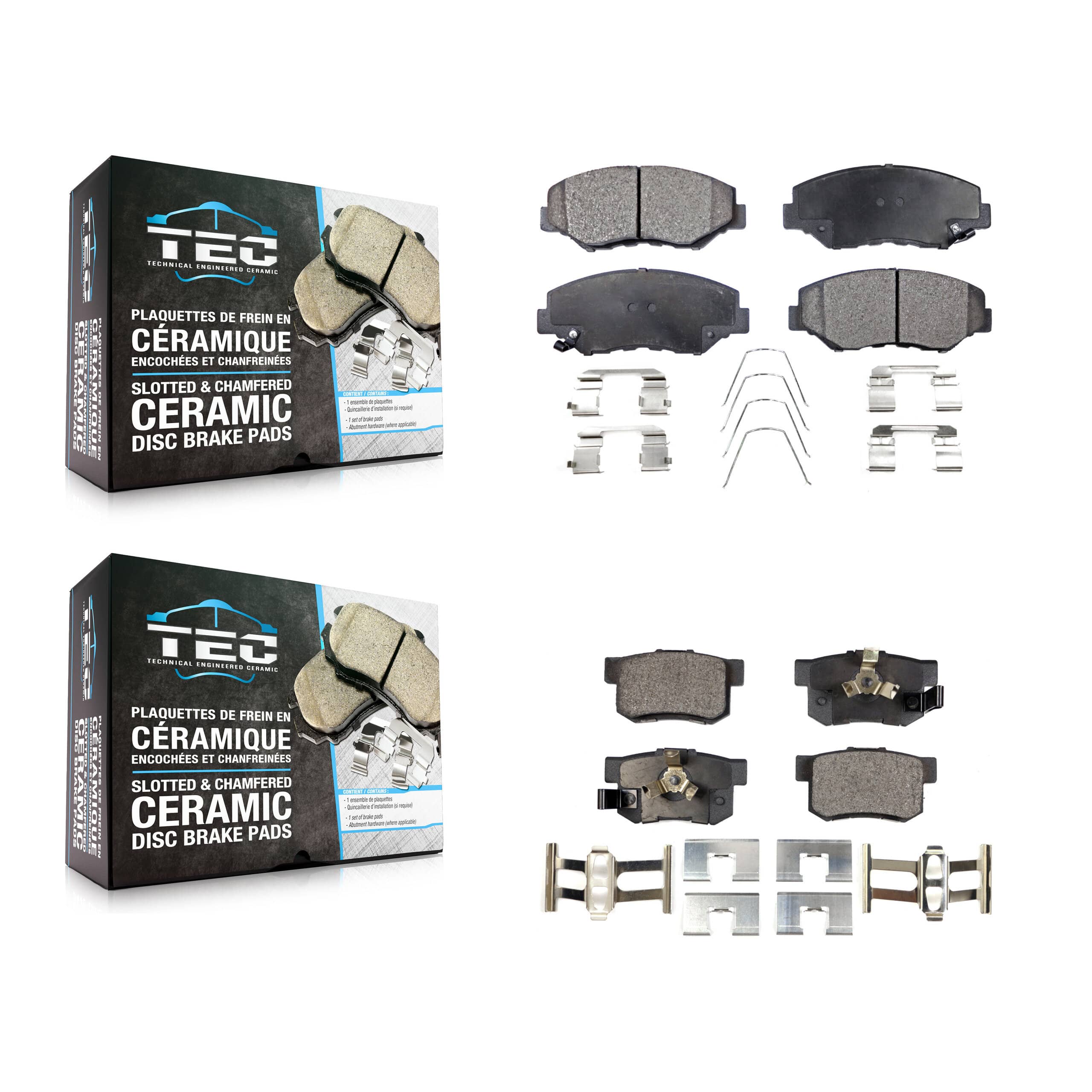 TEC - KTC-100468 - Front and Rear Disc Brake Pad Kits