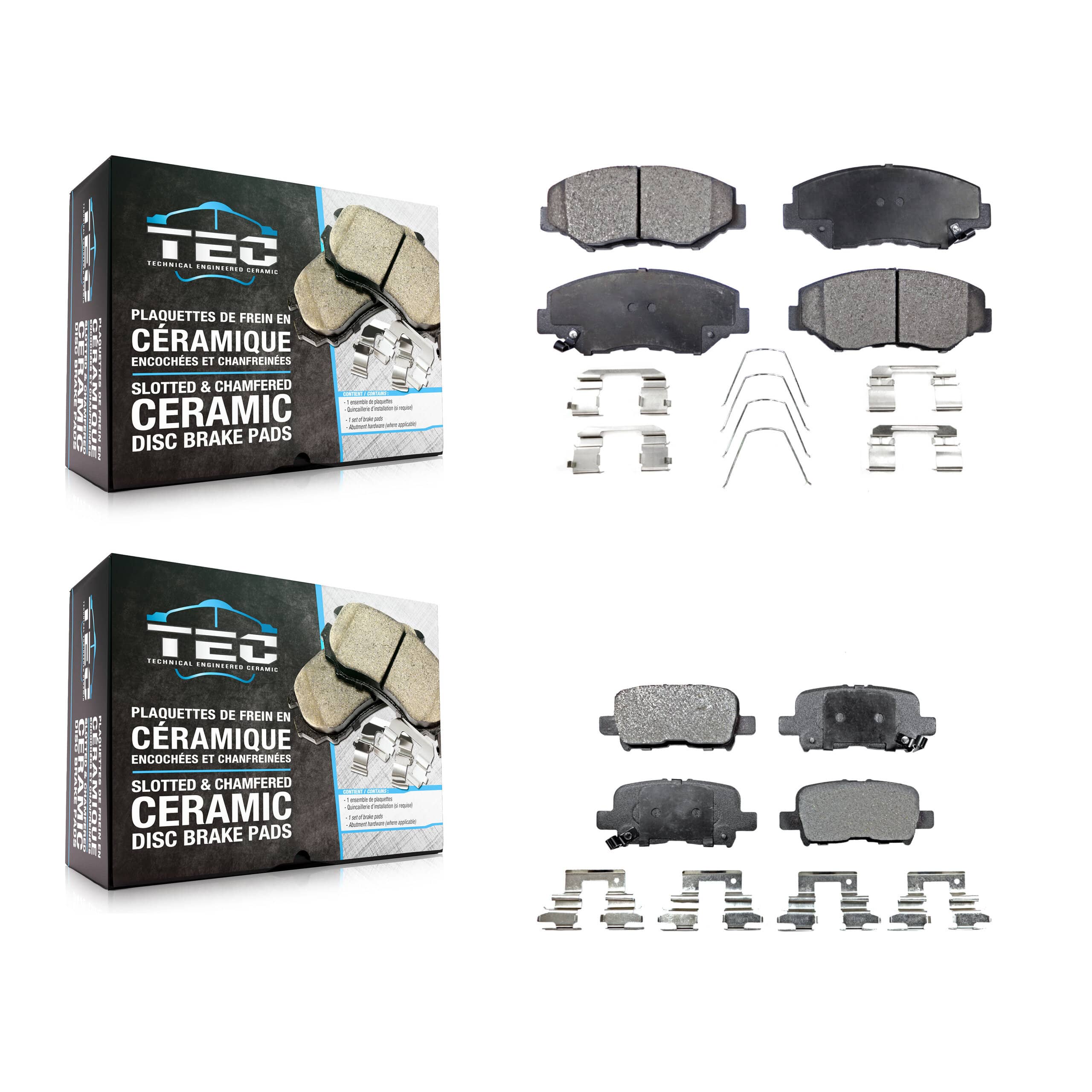 TEC - KTC-100472 - Front and Rear Disc Brake Pad Kits