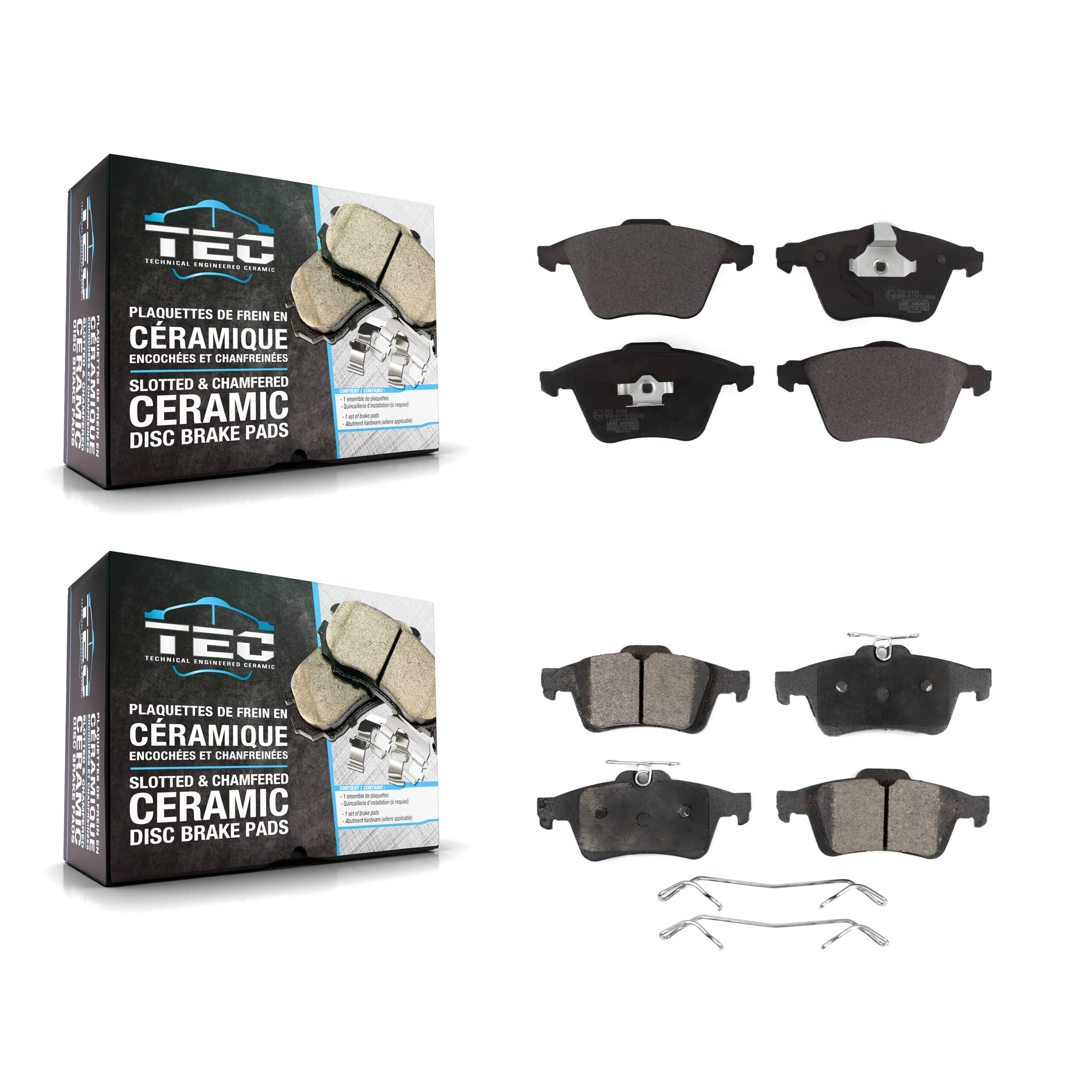 TEC - KTC-100473 - Front and Rear Disc Brake Pad Kits