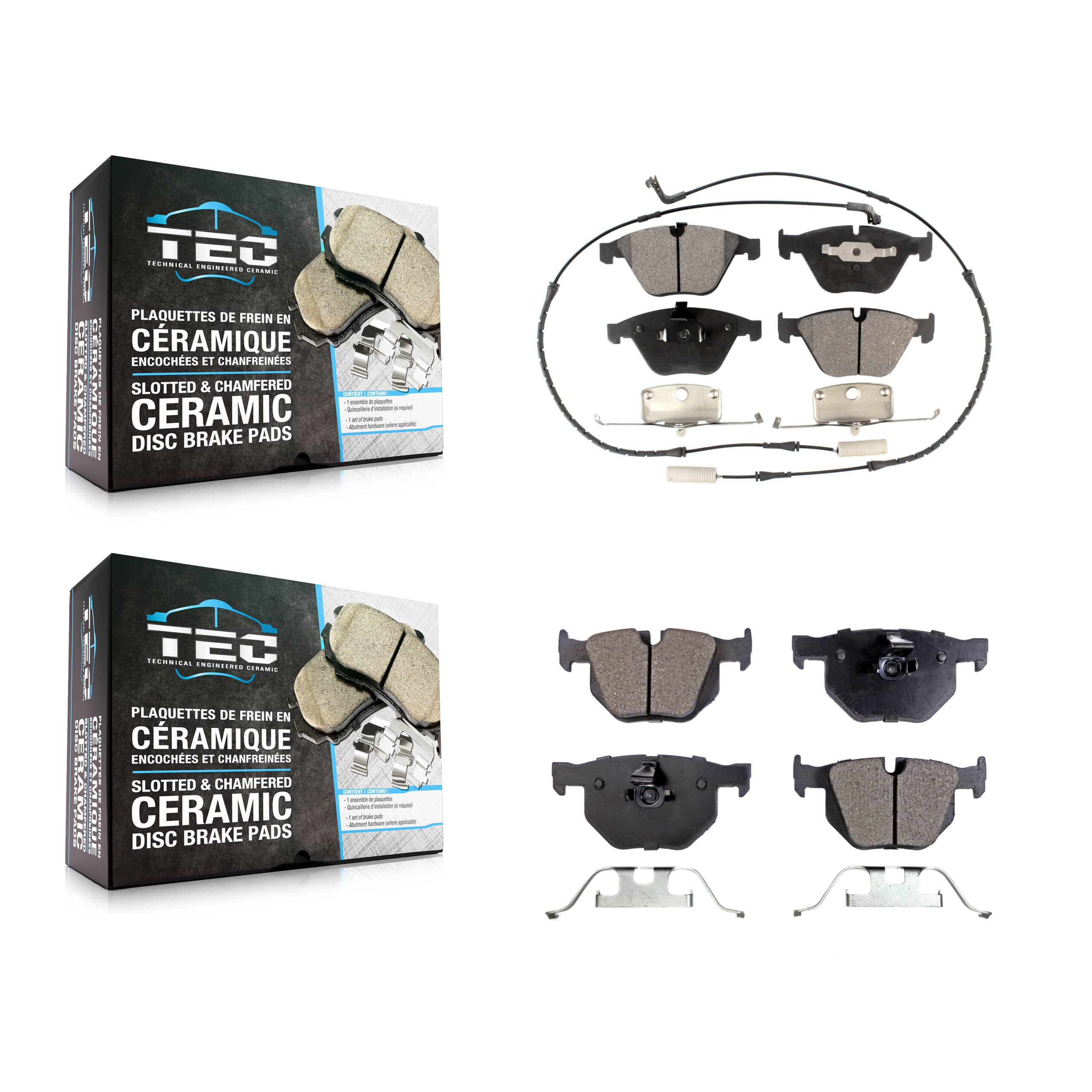 TEC - KTC-100474 - Front and Rear Disc Brake Pad Kits
