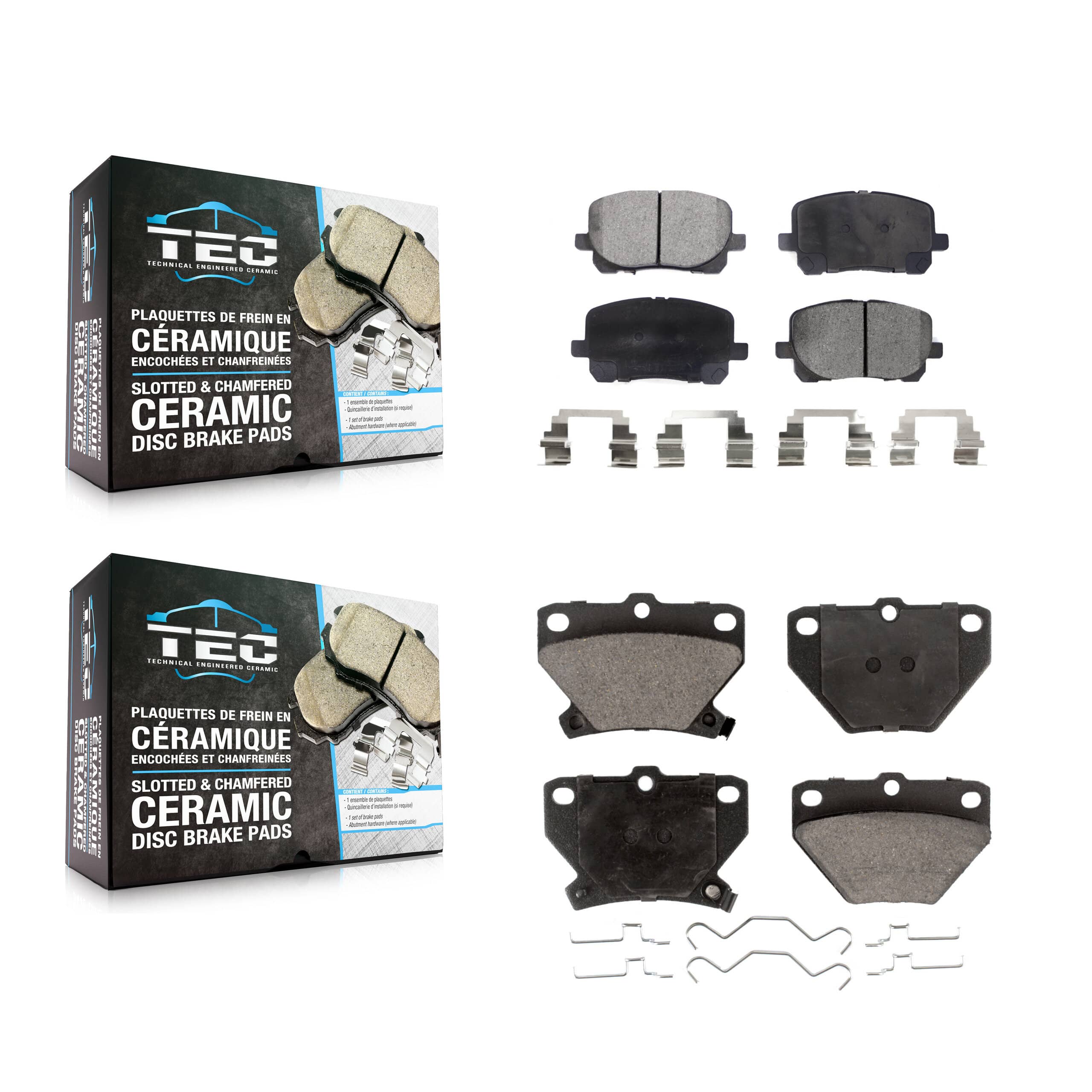 TEC - KTC-100481 - Front and Rear Disc Brake Pad Kits
