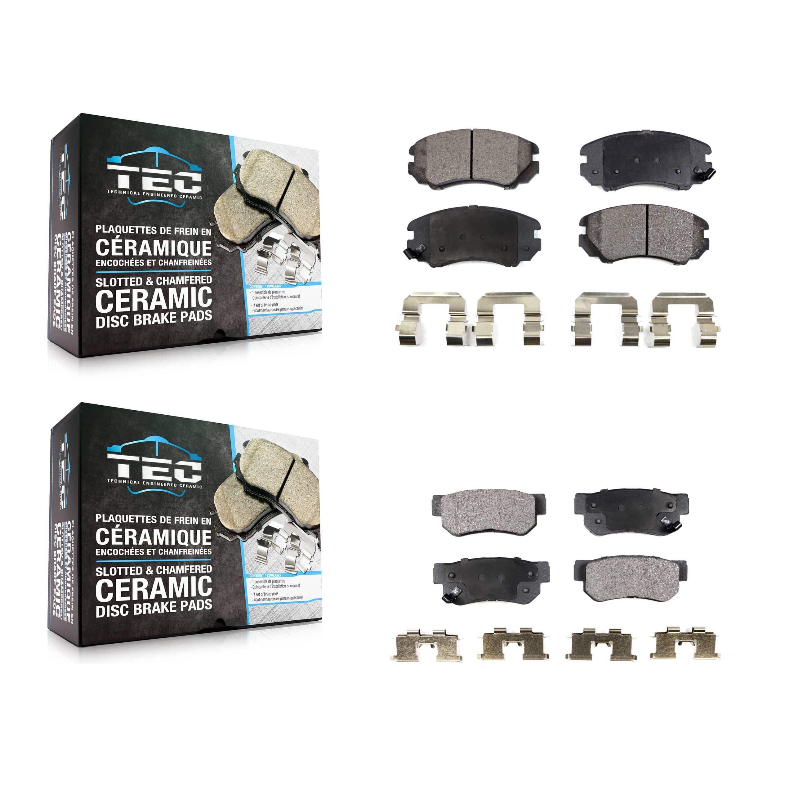 TEC - KTC-100484 - Front and Rear Disc Brake Pad Kits