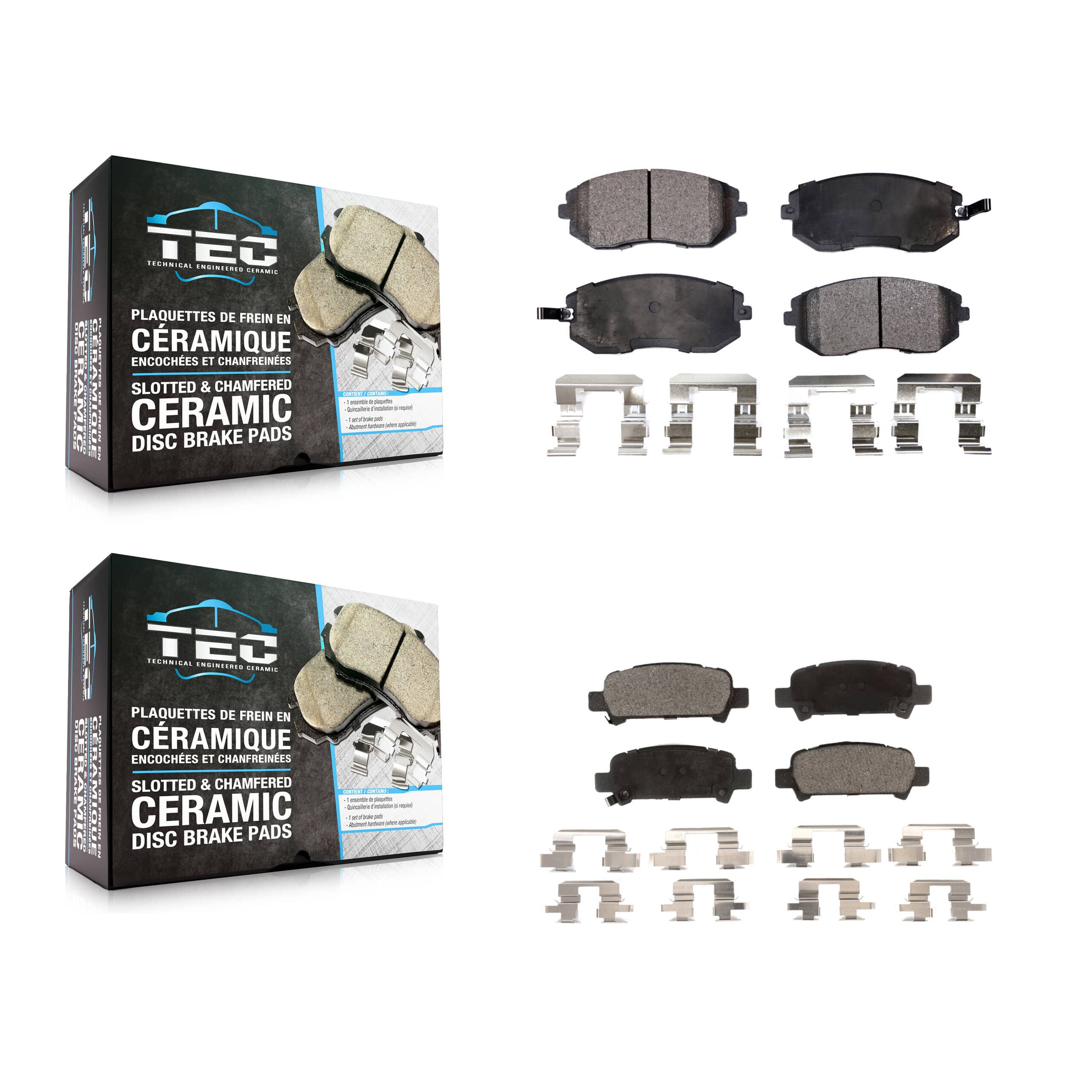 TEC - KTC-100487 - Front and Rear Disc Brake Pad Kits