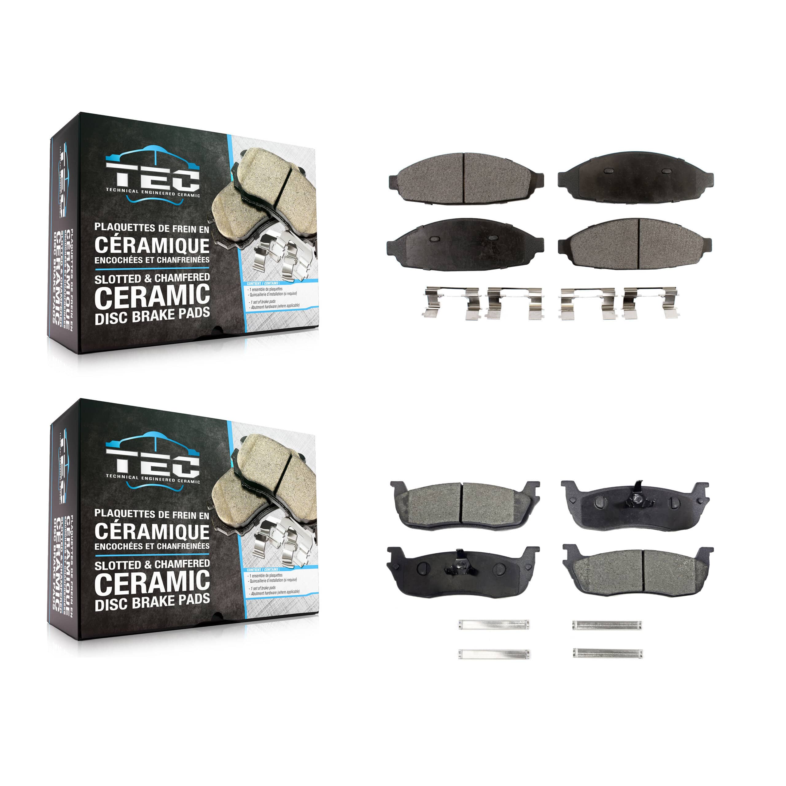 TEC - KTC-100488 - Front and Rear Disc Brake Pad Kits