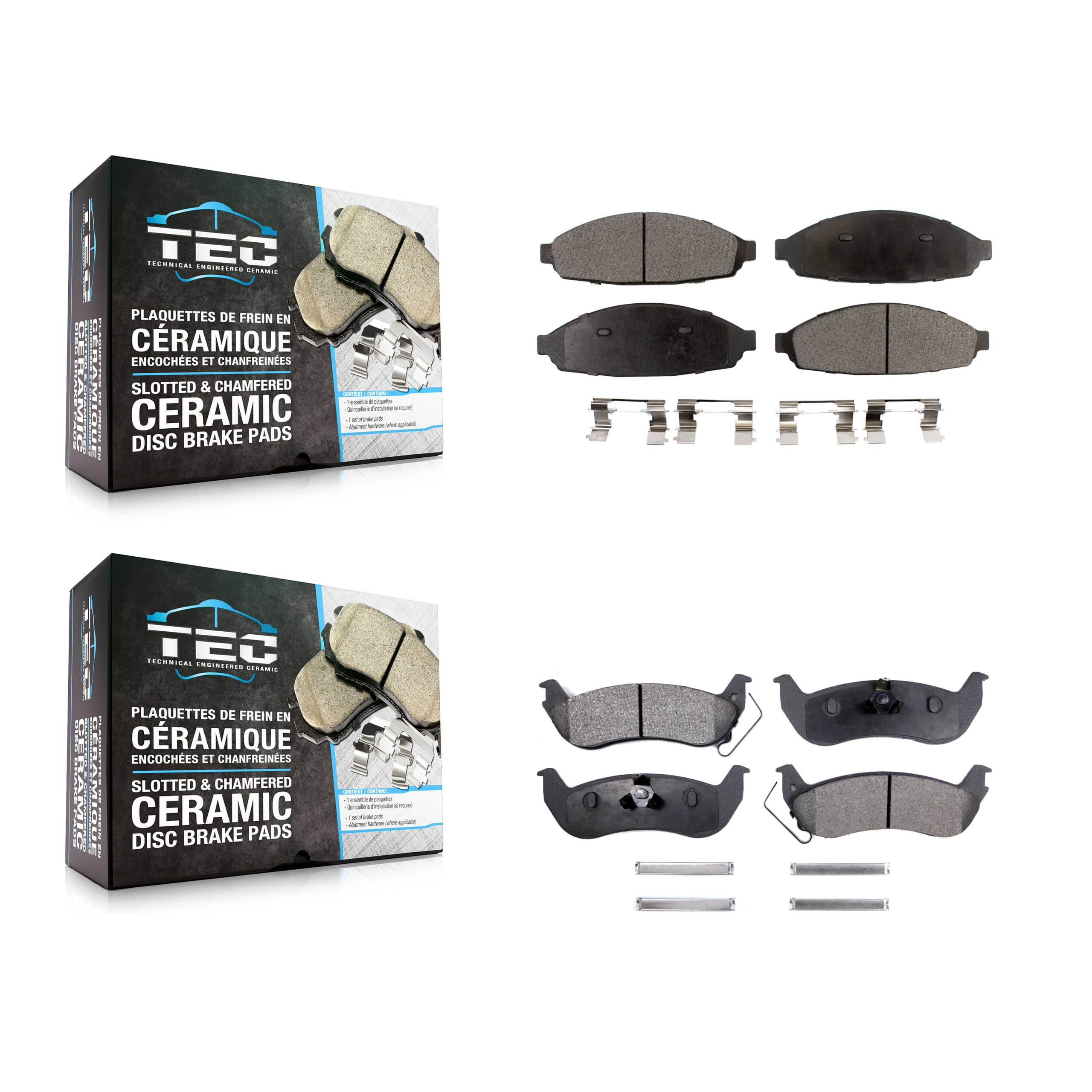TEC - KTC-100489 - Front and Rear Disc Brake Pad Kits