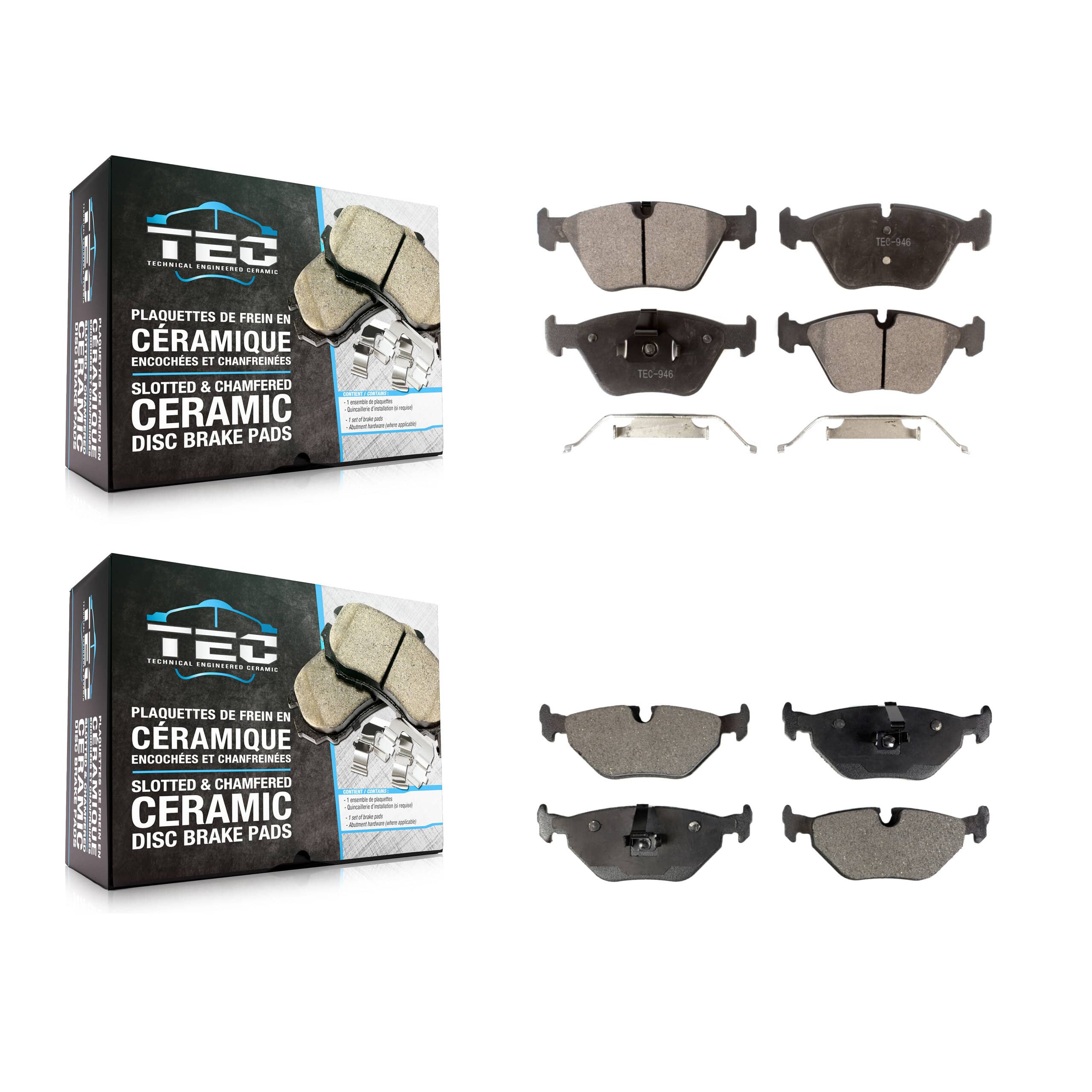TEC - KTC-100494 - Front and Rear Disc Brake Pad Kits