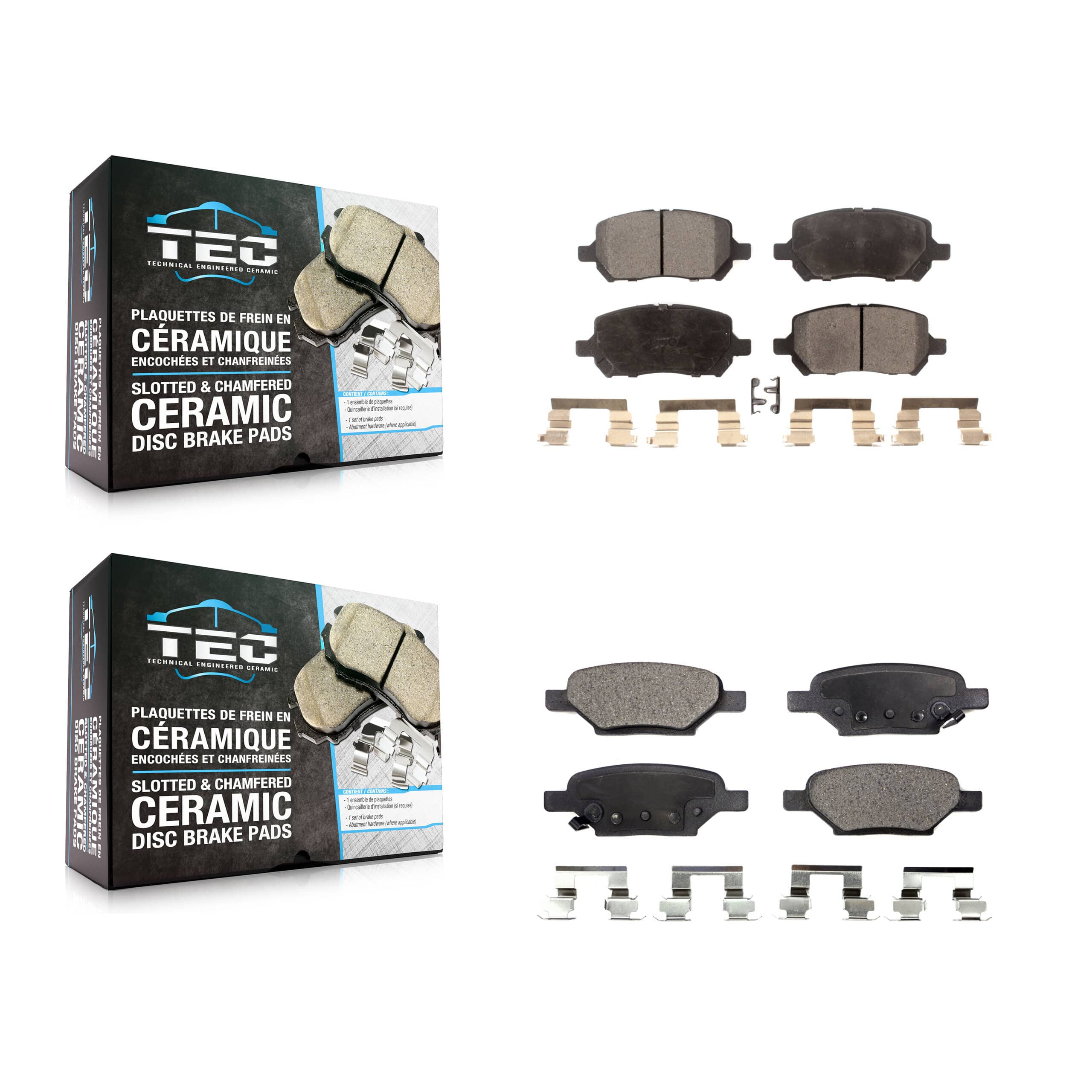 TEC - KTC-100497 - Front and Rear Disc Brake Pad Kits