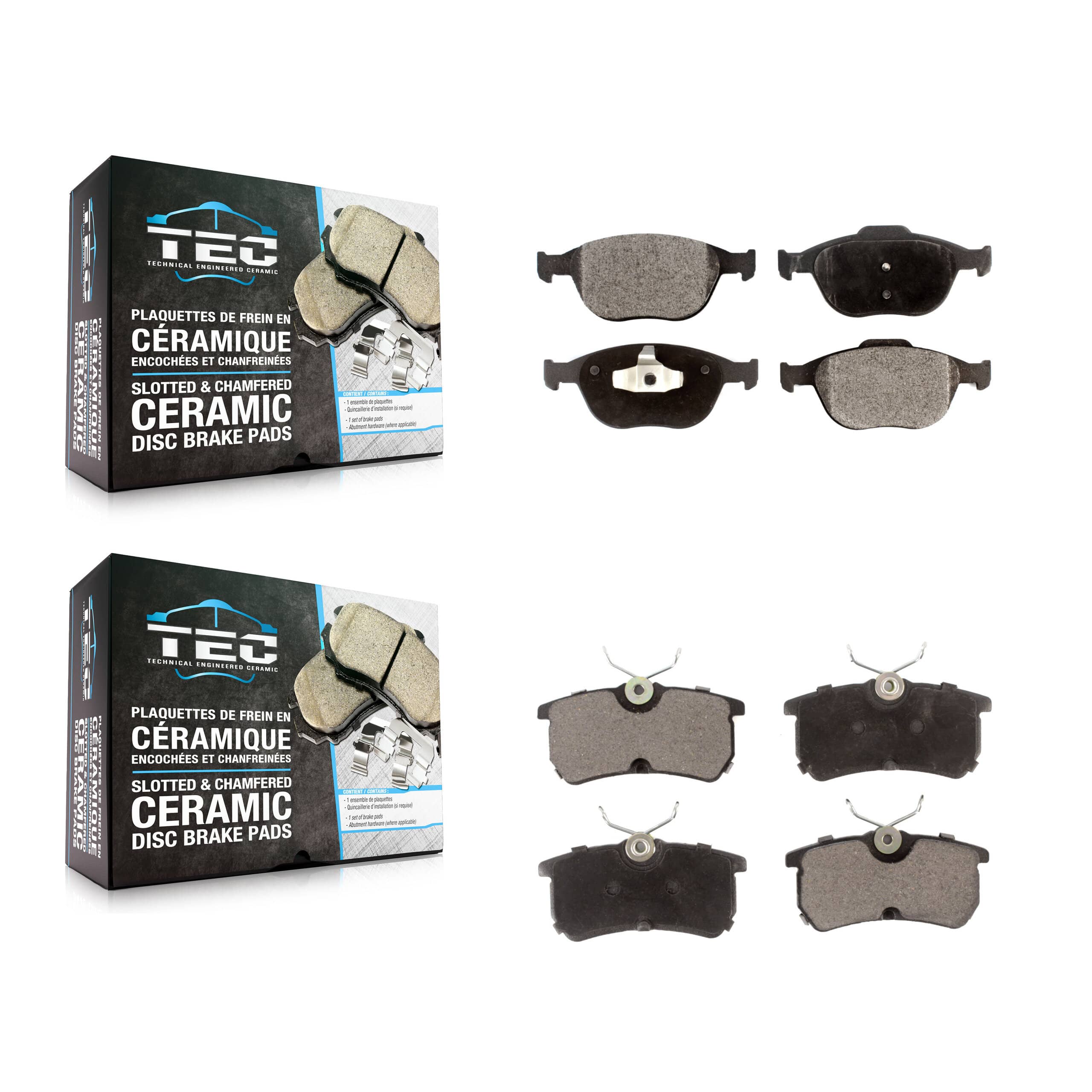 TEC - KTC-100505 - Front and Rear Disc Brake Pad Kits