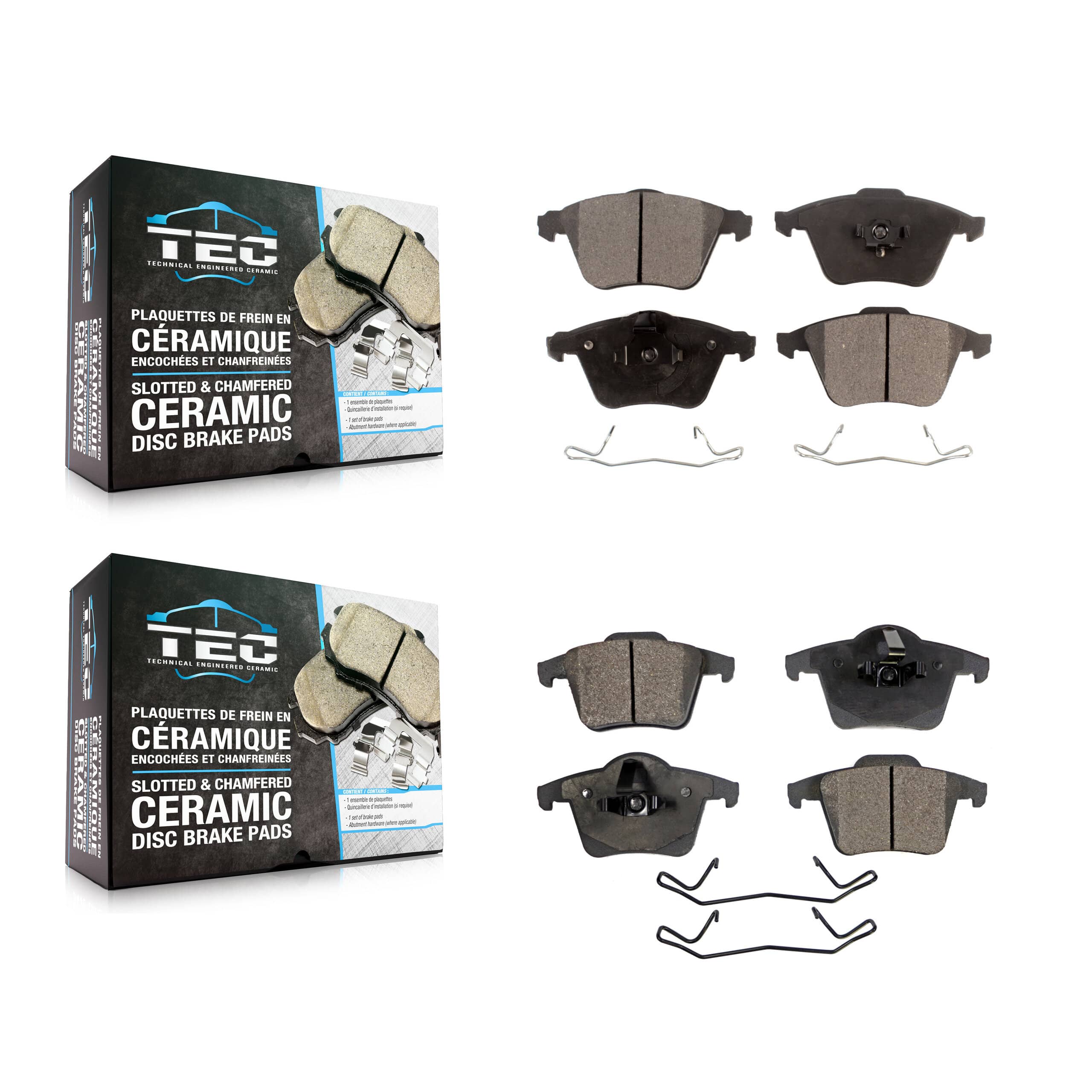 TEC - KTC-100508 - Front and Rear Disc Brake Pad Kits