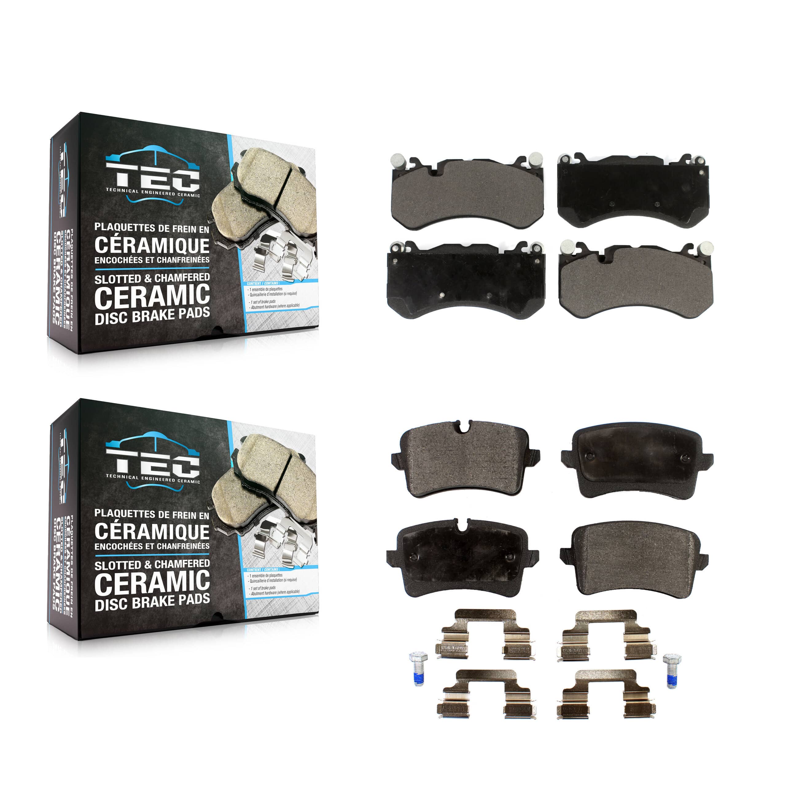 TEC - KTC-100512 - Front and Rear Disc Brake Pad Kits