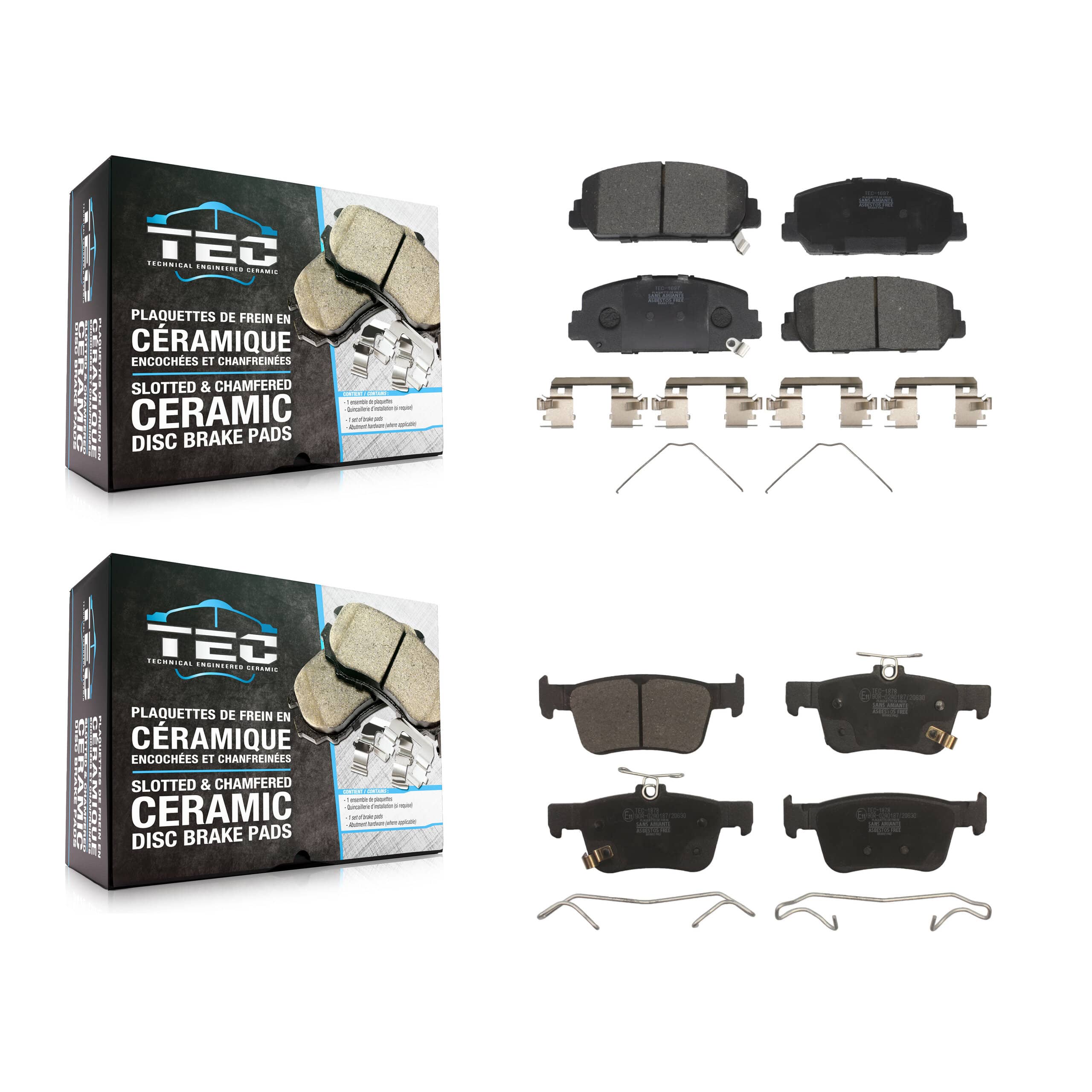 TEC - KTC-100523 - Front and Rear Disc Brake Pad Kits