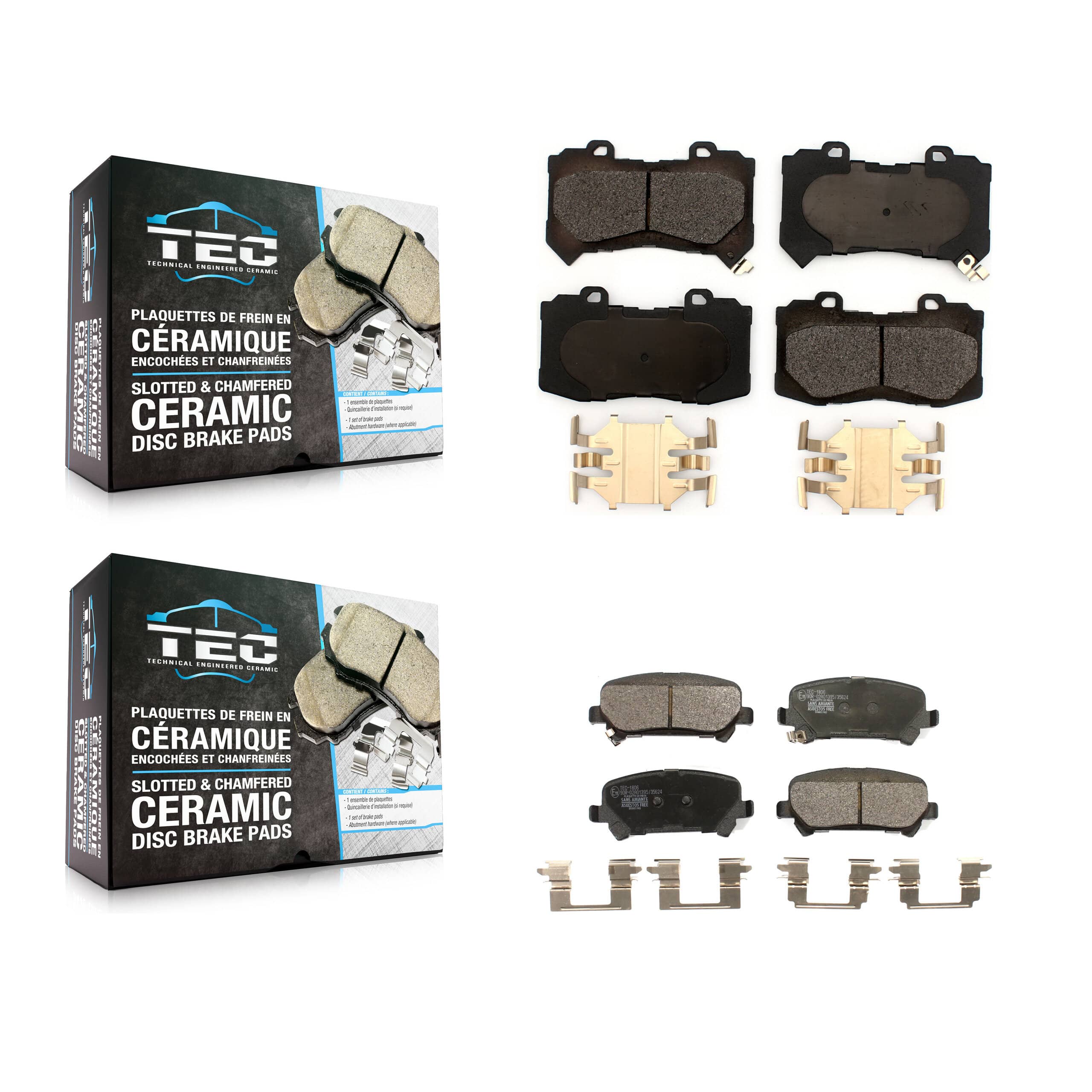 TEC - KTC-100532 - Front and Rear Disc Brake Pad Kits