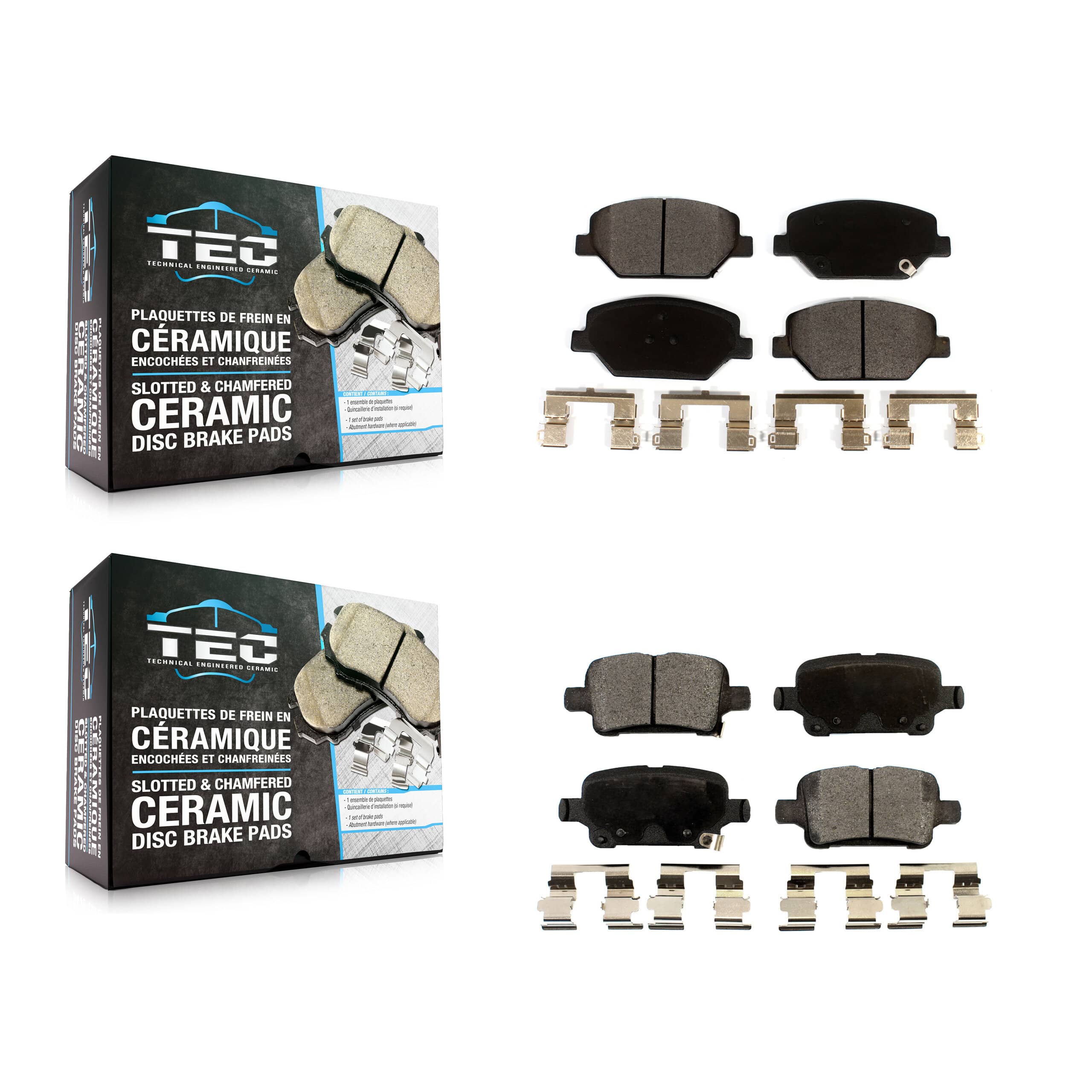 TEC - KTC-100539 - Front and Rear Disc Brake Pad Kits