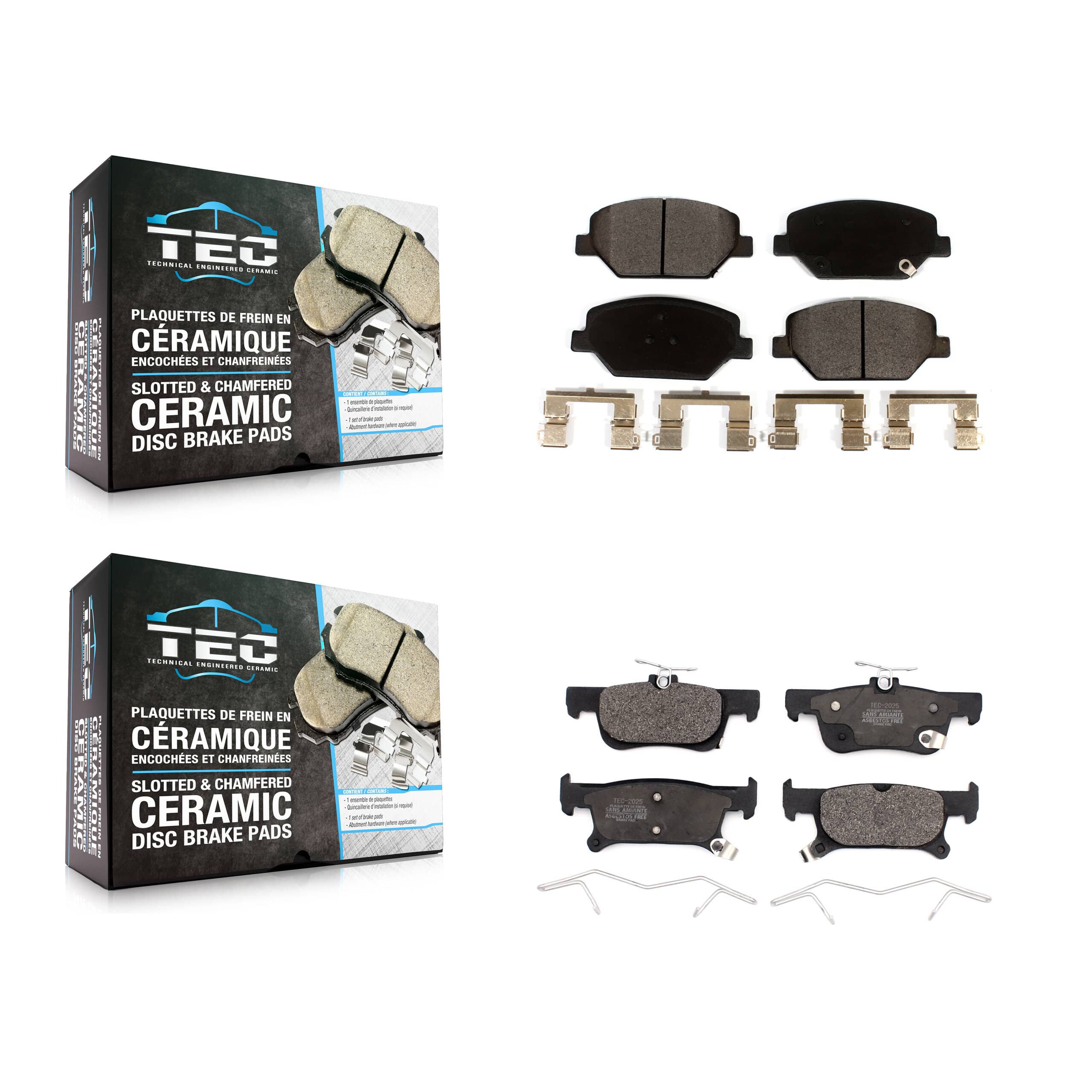 TEC - KTC-100542 - Front and Rear Disc Brake Pad Kits