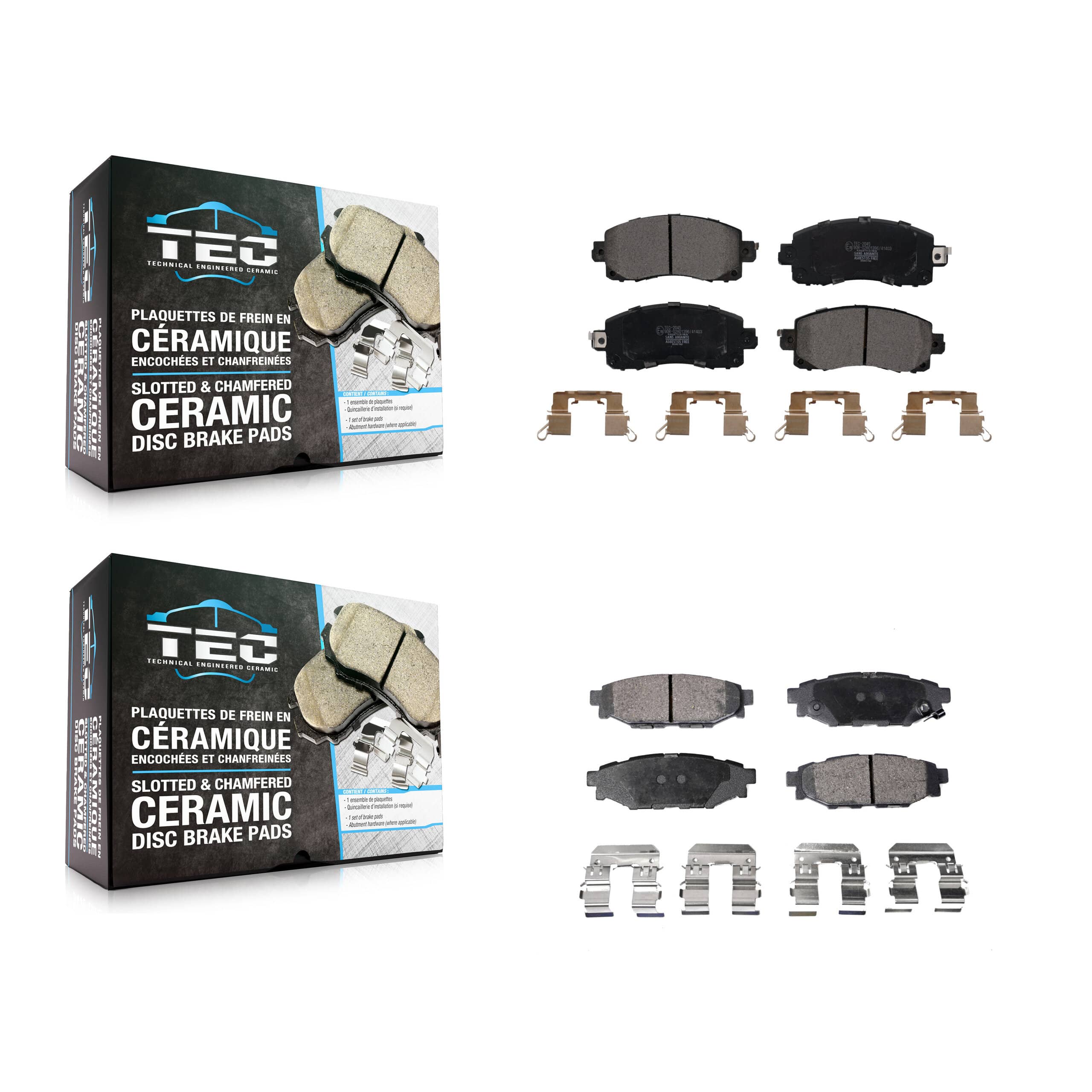 TEC - KTC-100546 - Front and Rear Disc Brake Pad Kits