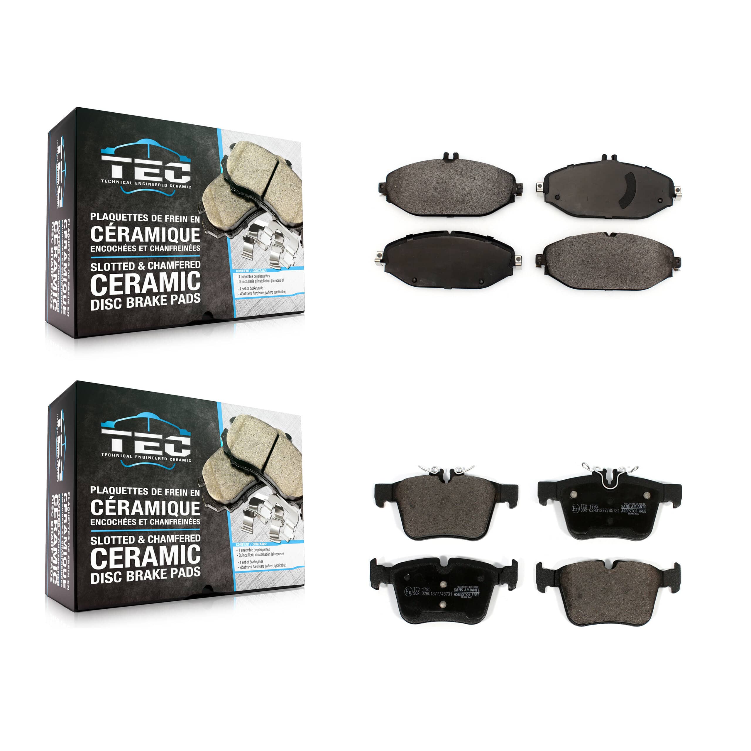 TEC - KTC-100552 - Front and Rear Disc Brake Pad Kits