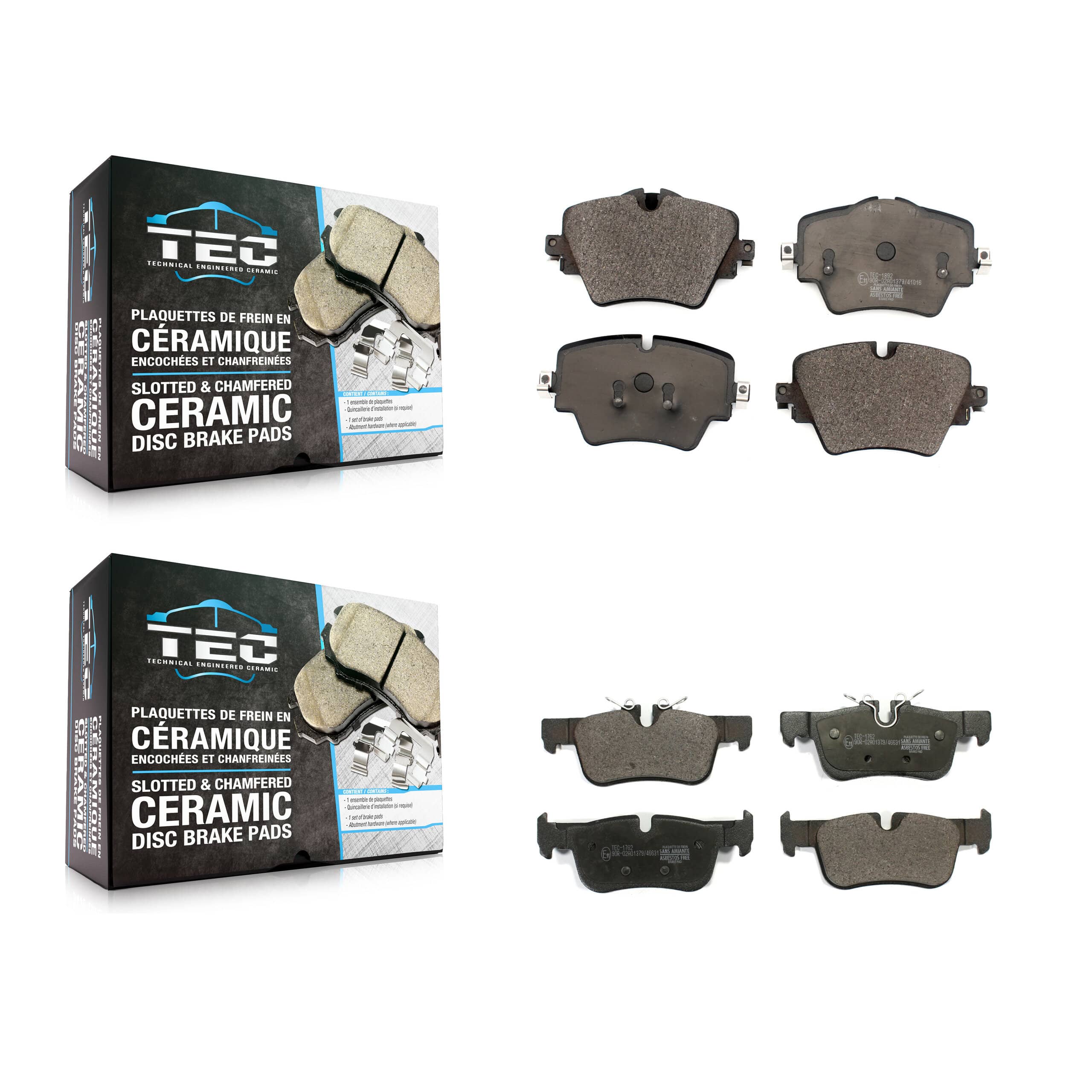 TEC - KTC-100560 - Front and Rear Disc Brake Pad Kits