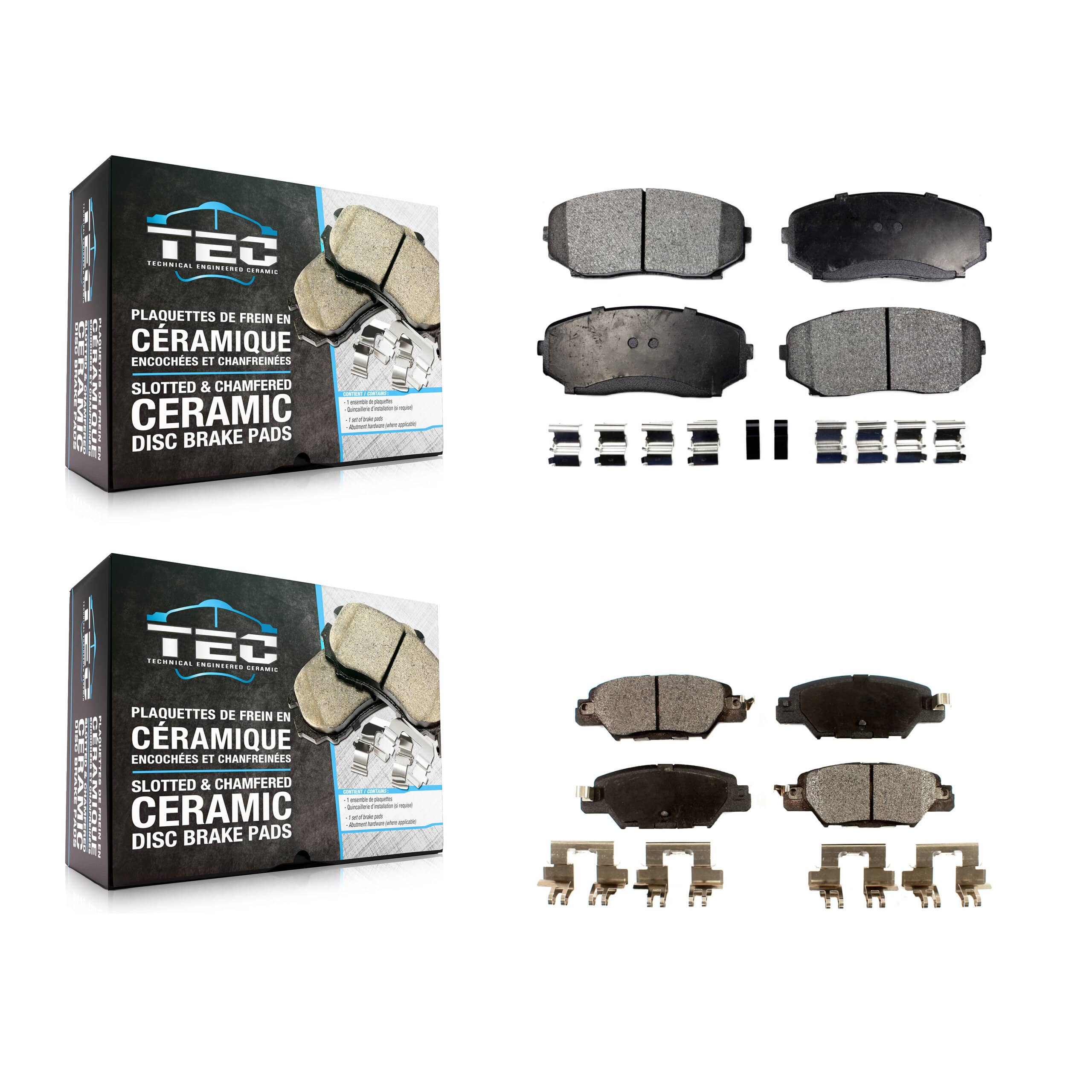 TEC - KTC-100563 - Front and Rear Disc Brake Pad Kits