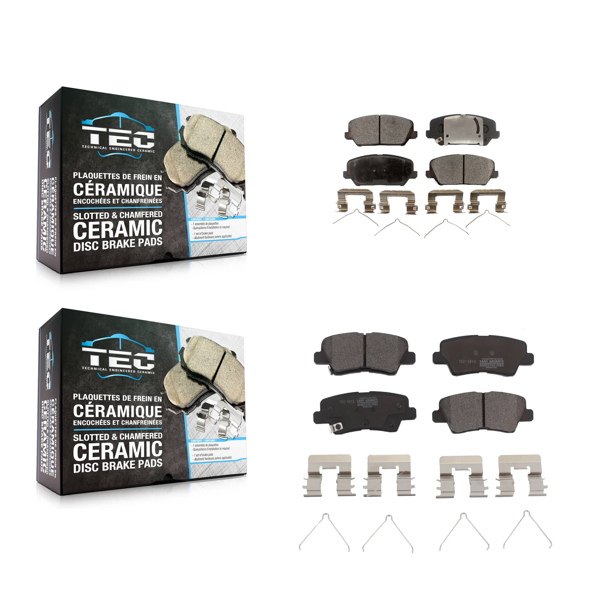 TEC - KTC-100569 - Front and Rear Disc Brake Pad Kits