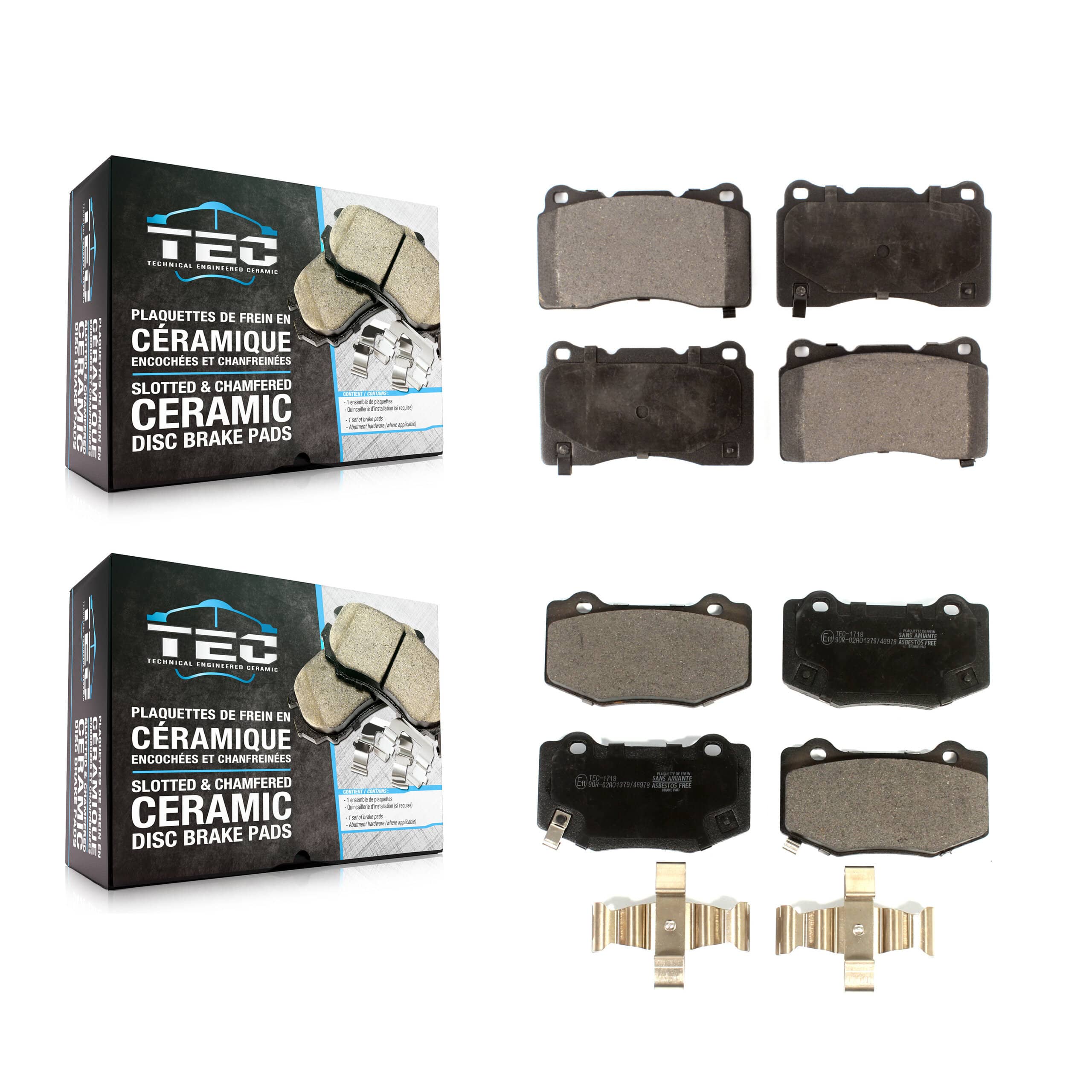 TEC - KTC-100573 - Front and Rear Disc Brake Pad Kits