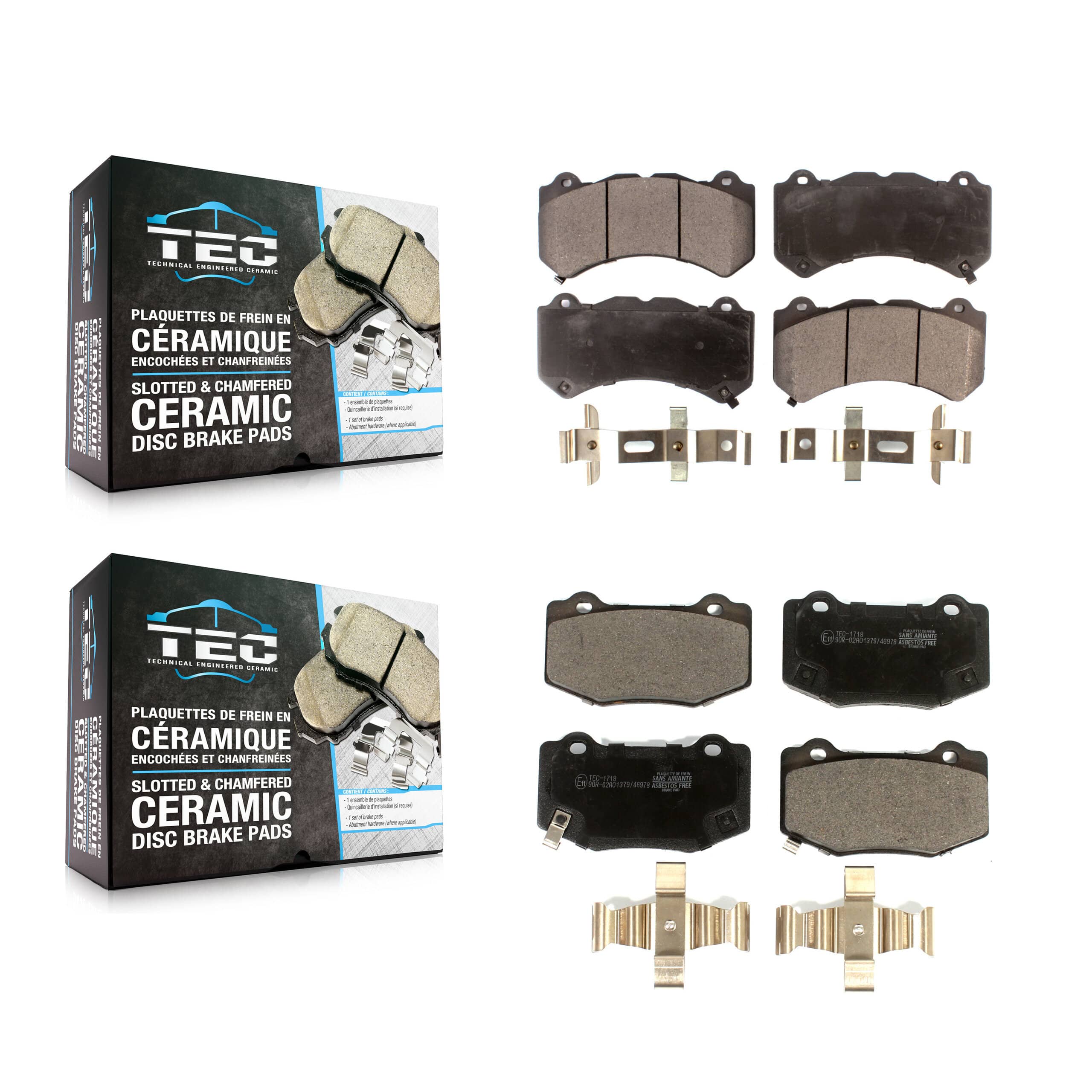 TEC - KTC-100576 - Front and Rear Disc Brake Pad Kits