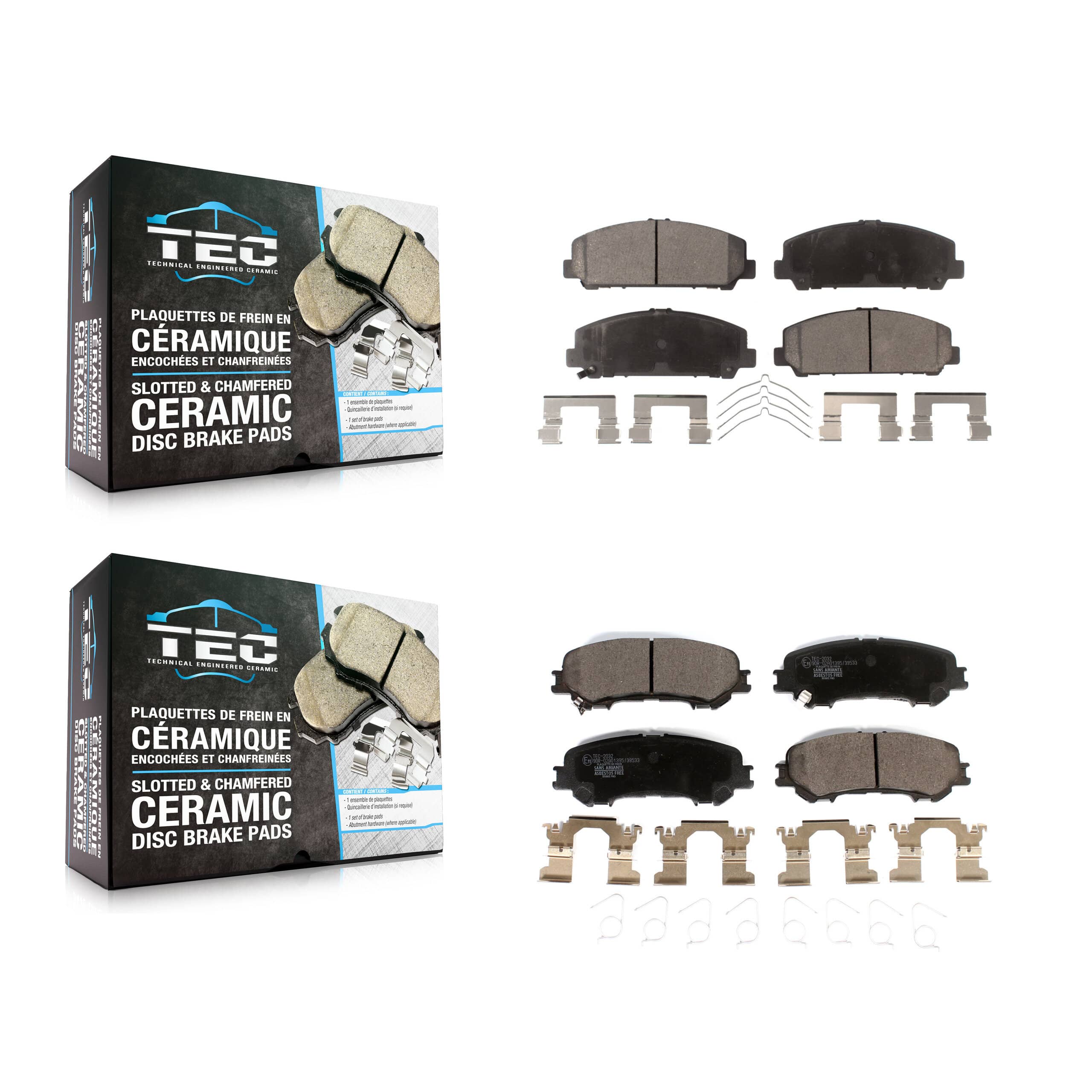 TEC - KTC-100585 - Front and Rear Disc Brake Pad Kits