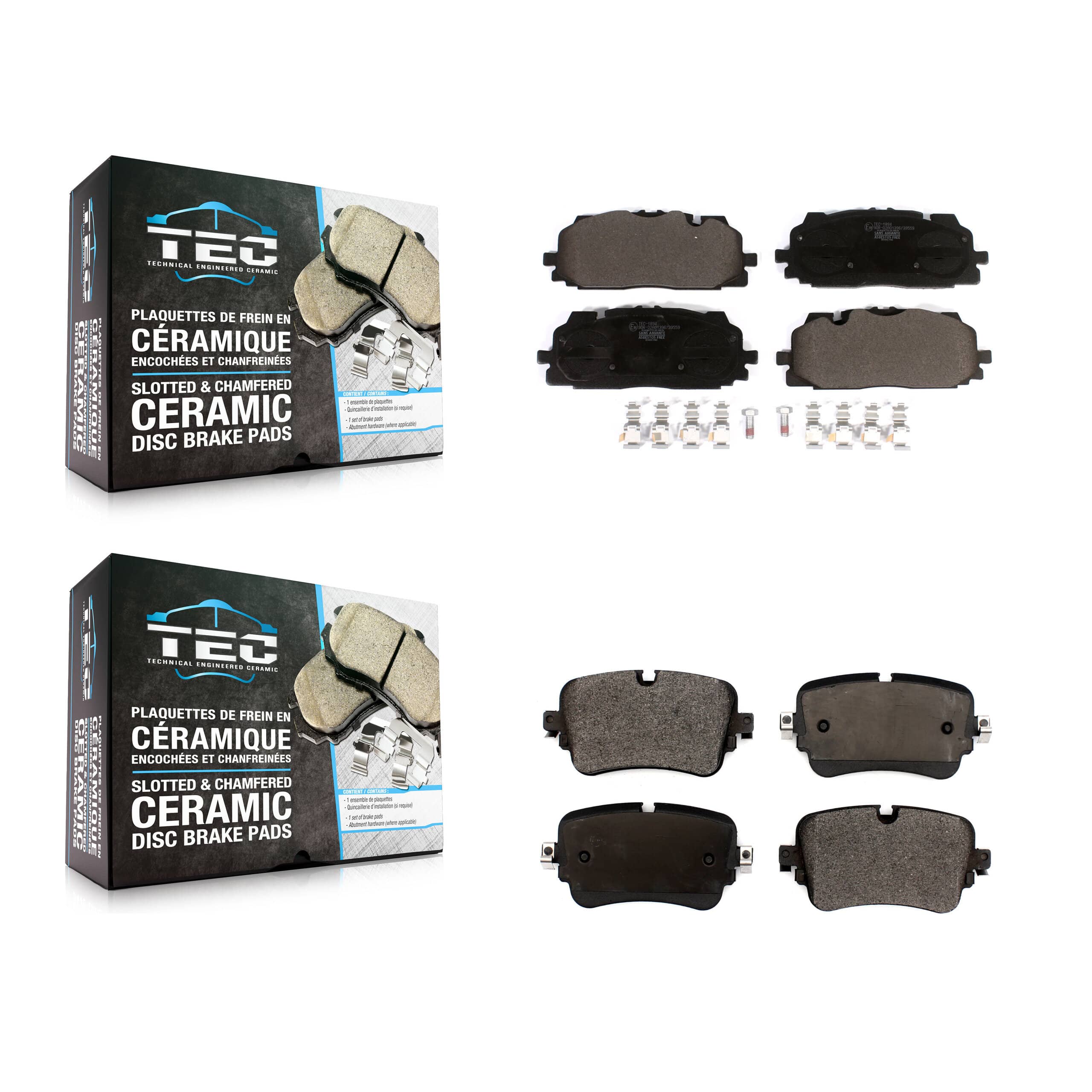 TEC - KTC-100594 - Front and Rear Disc Brake Pad Kits