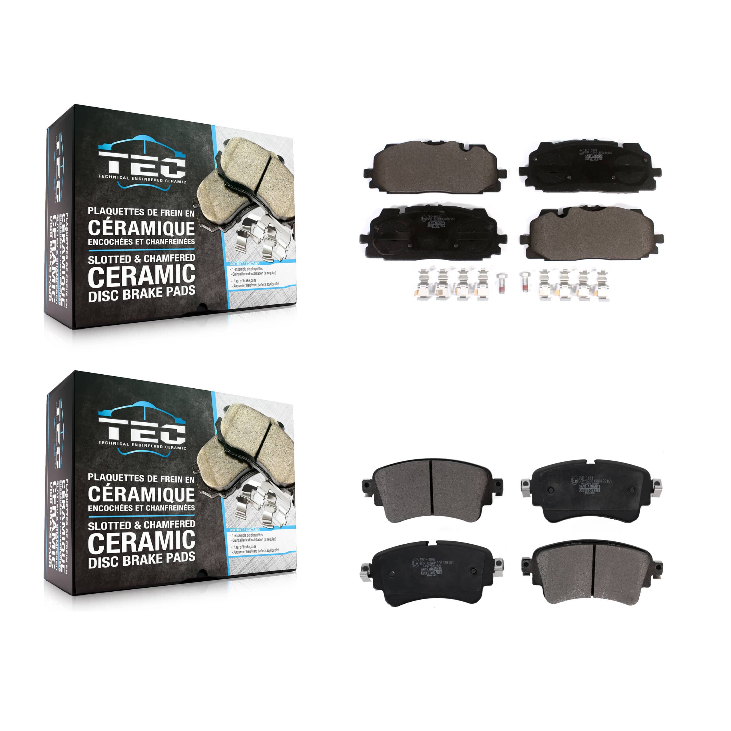 TEC - KTC-100595 - Front and Rear Disc Brake Pad Kits