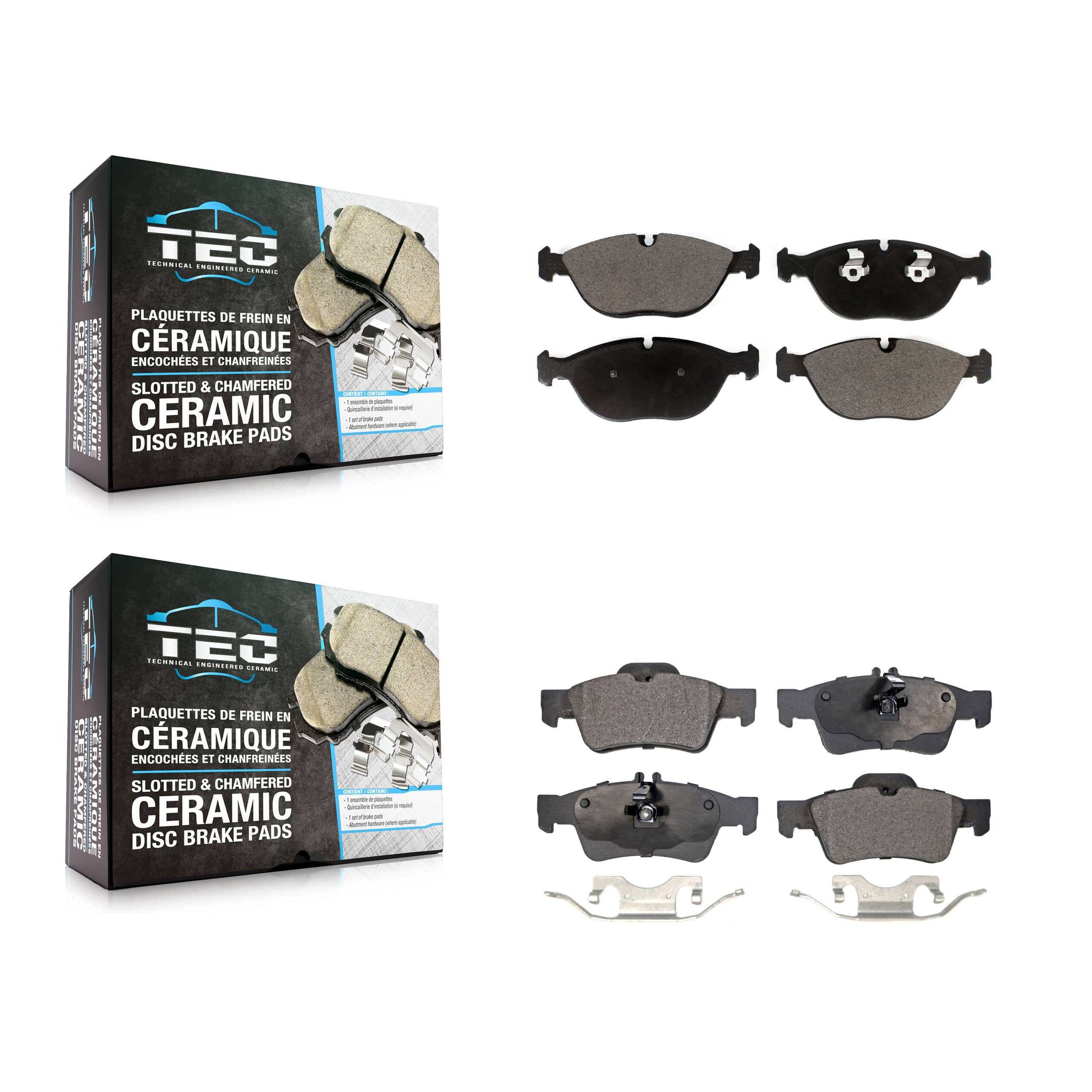 TEC - KTC-100616 - Front and Rear Disc Brake Pad Kits