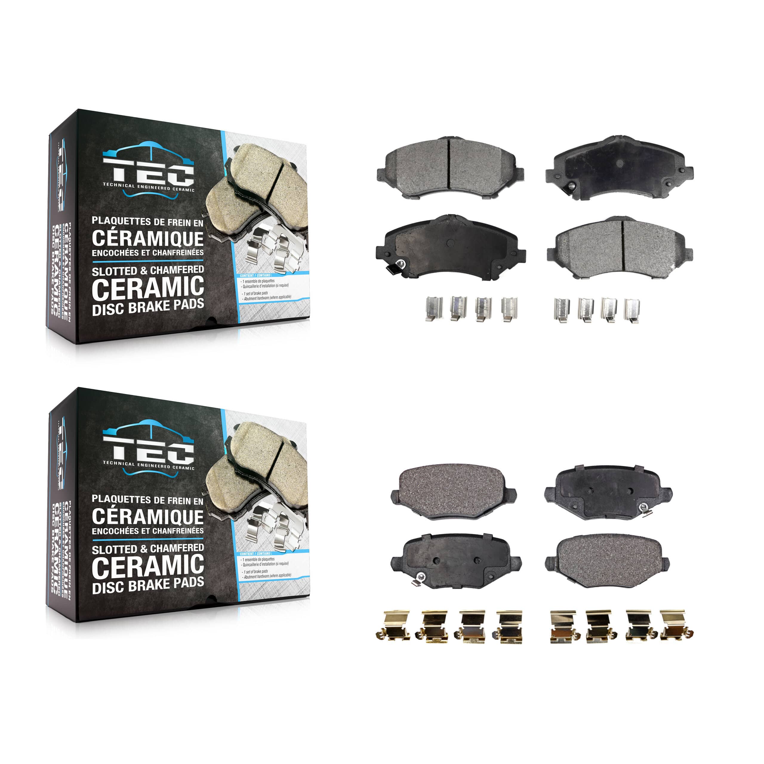 TEC - KTC-100640 - Front and Rear Disc Brake Pad Kits