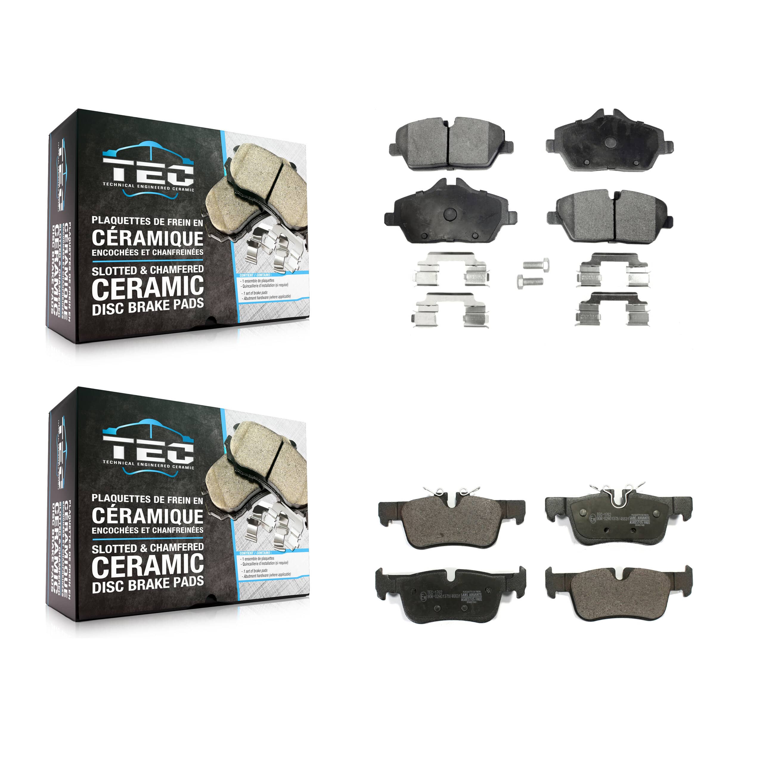 TEC - KTC-100641 - Front and Rear Disc Brake Pad Kits