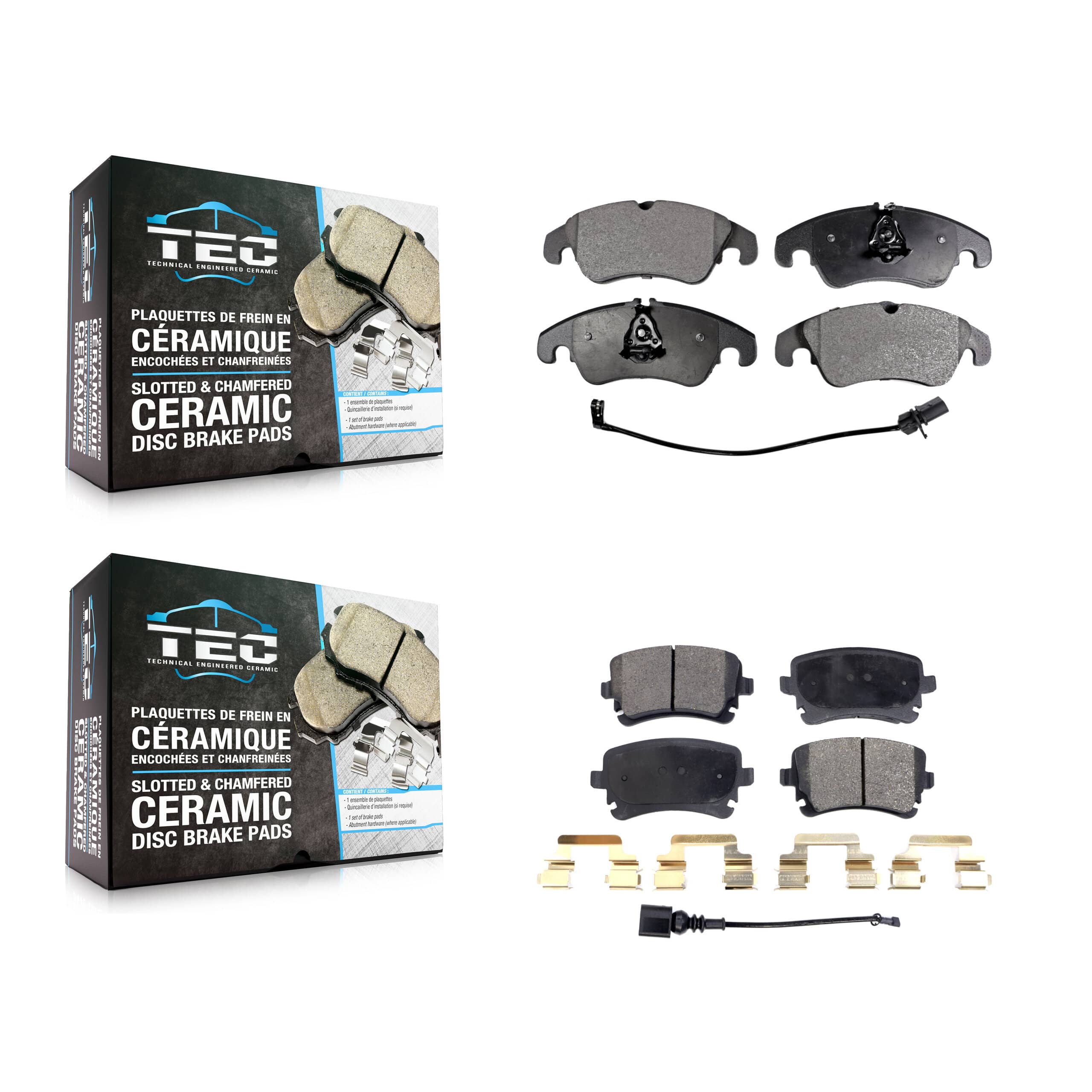 TEC - KTC-100647 - Front and Rear Disc Brake Pad Kits