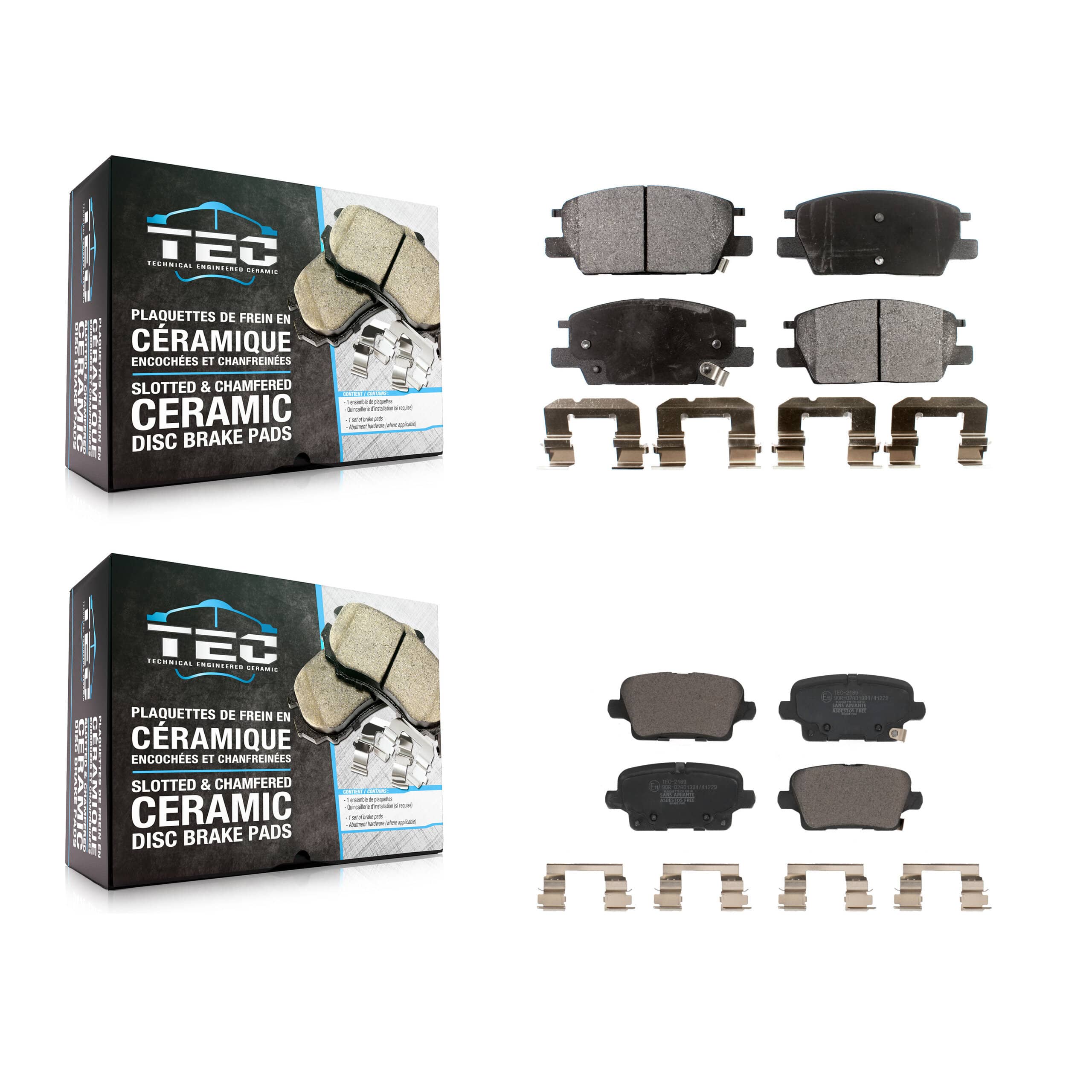 TEC - KTC-100650 - Front and Rear Disc Brake Pad Kits