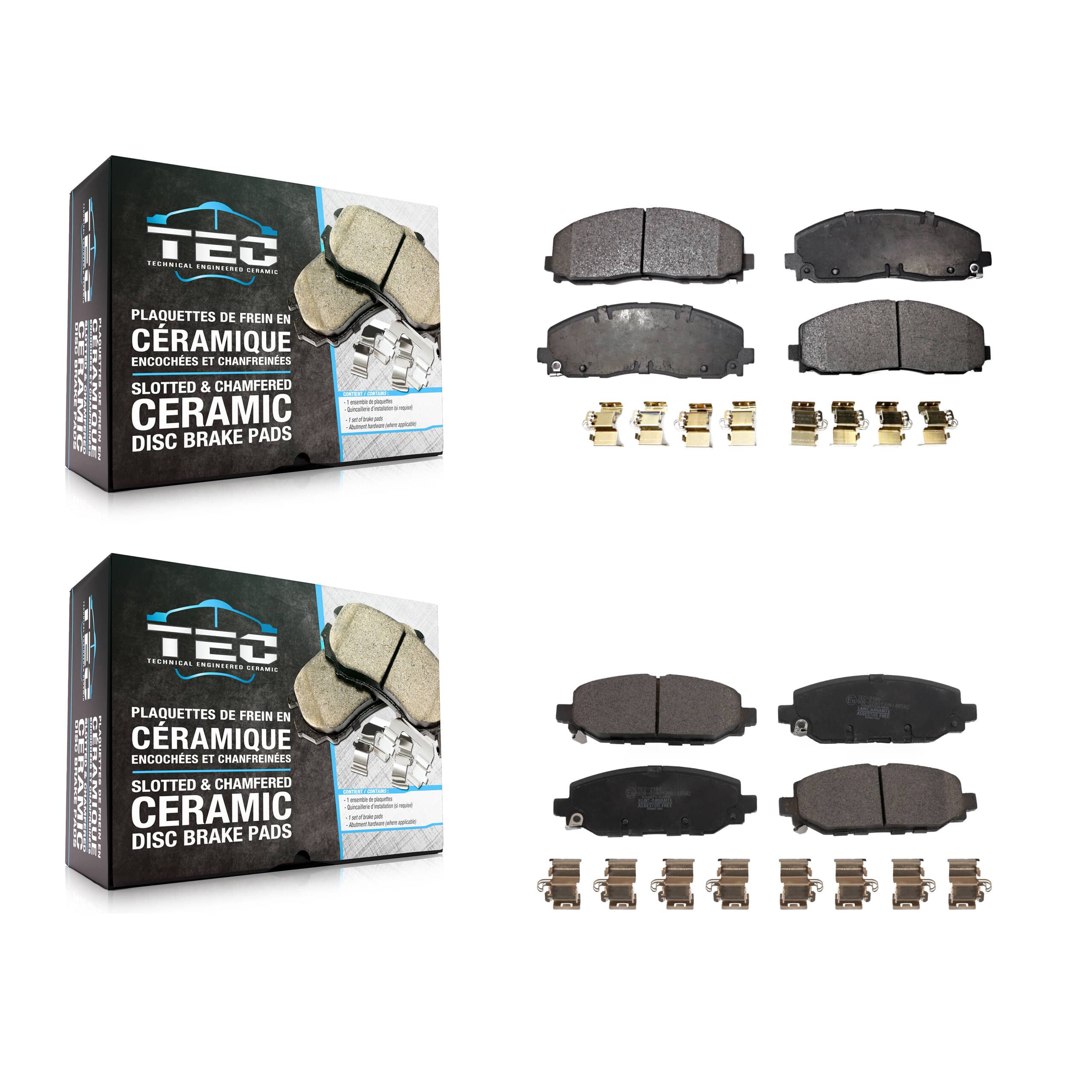 TEC - KTC-100654 - Front and Rear Disc Brake Pad Kits
